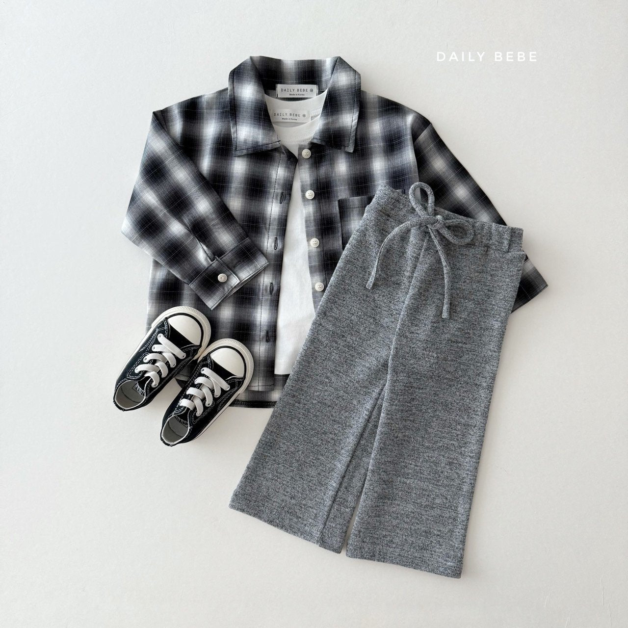 (Pre-order) Daily Bebe - Kids' Autumn Check Shirt 어텀체크셔츠 (2 Colors)