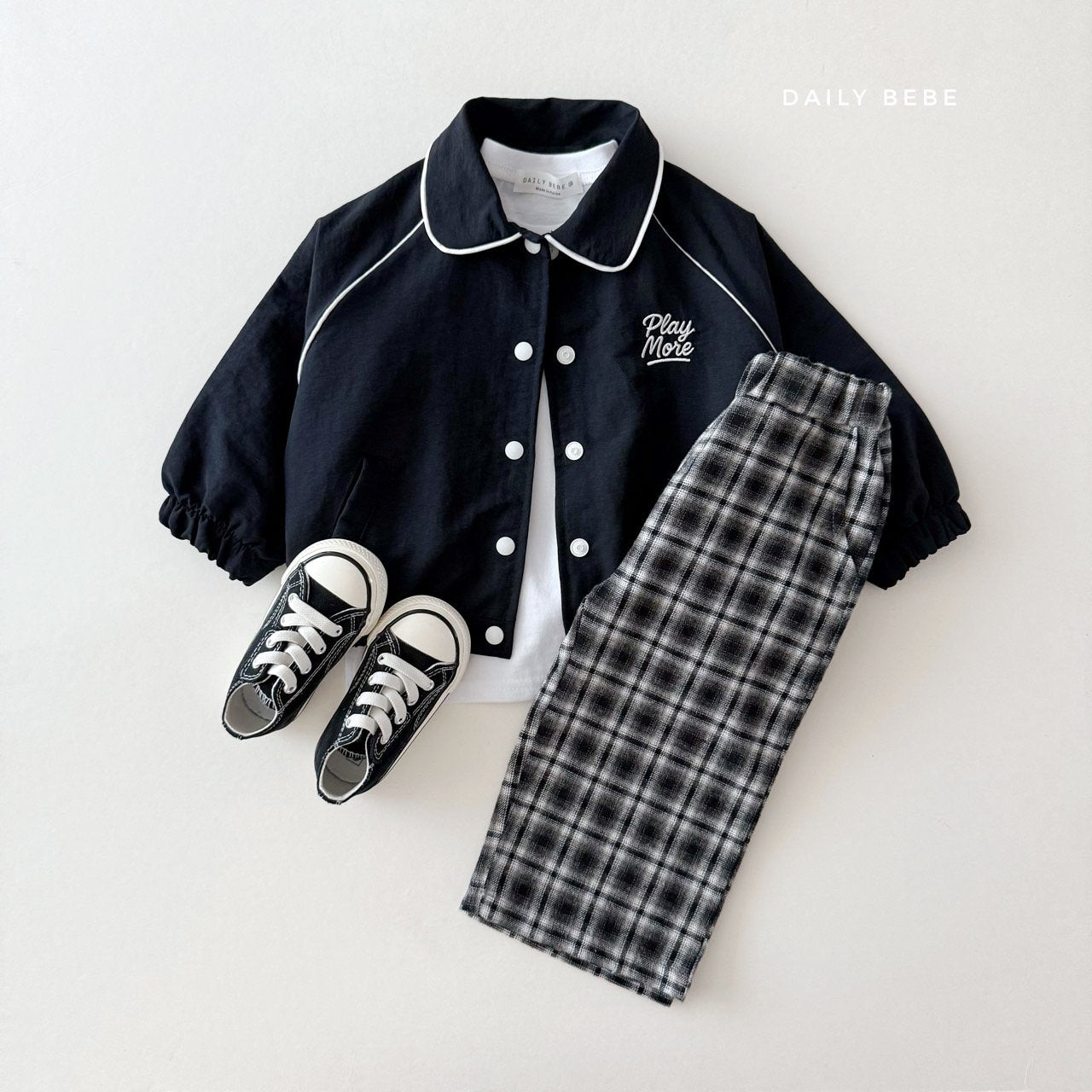 (Pre-order) Daily Bebe - Kids' Check School Pants 체크 스쿨 팬츠 (2 Colors)