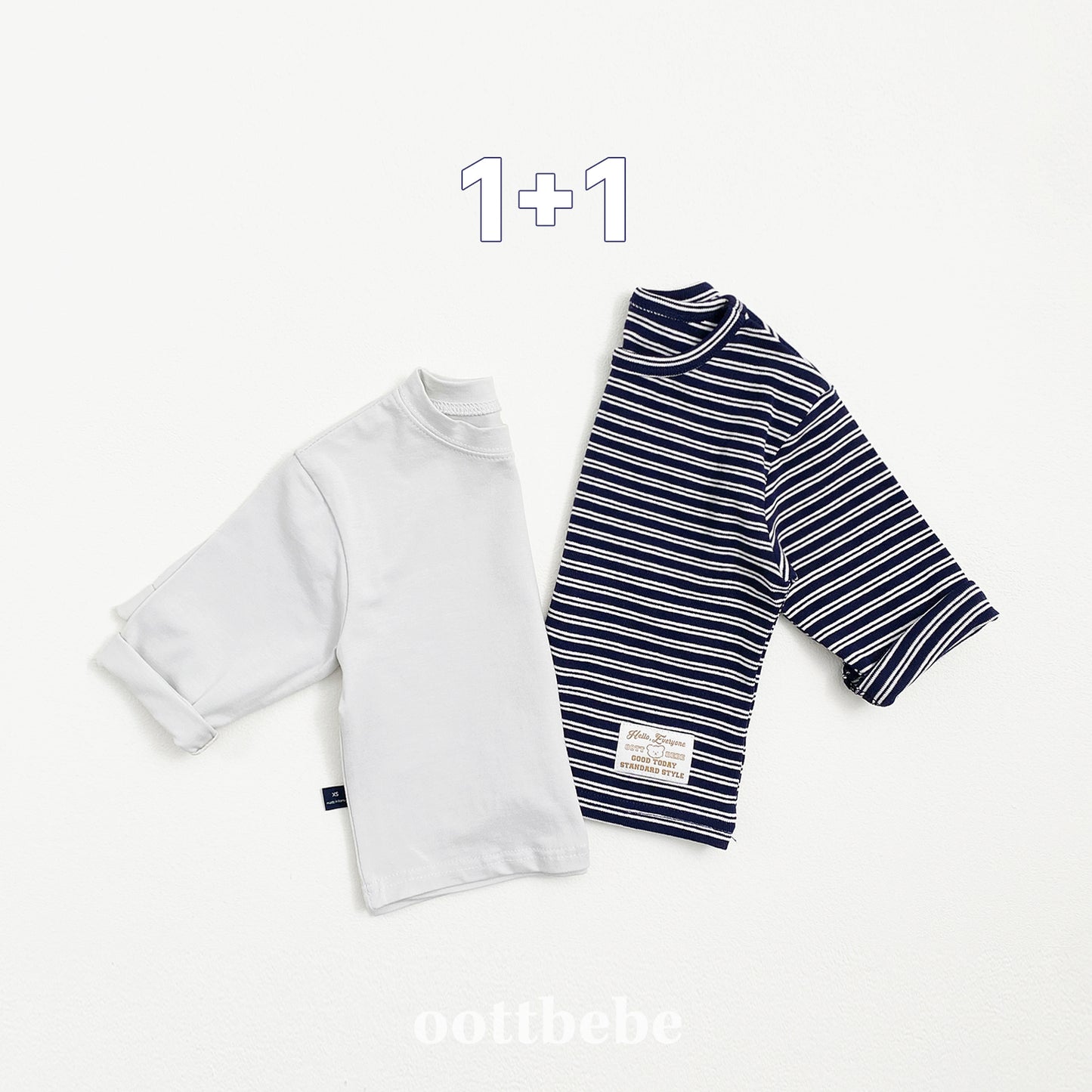 (Pre-order) OOTTBEBE - Oreo 1+1 Kids T-Shirt Set 오레오 1+1 티셔츠 (3 Colors)