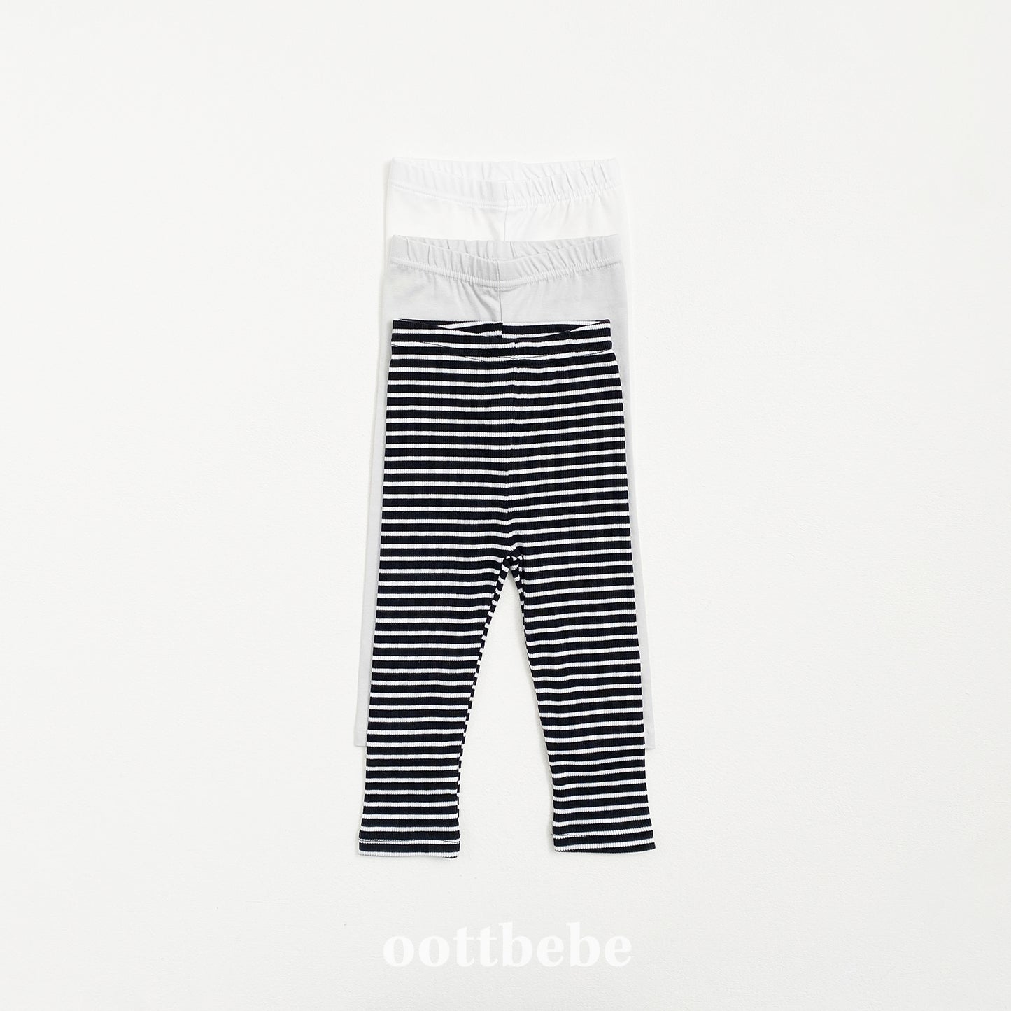 (Pre-order) OOTTBEBE - Simple Leggings 3-Piece Set 심플레깅스 1+1+1(3종세트) (2 Colors)