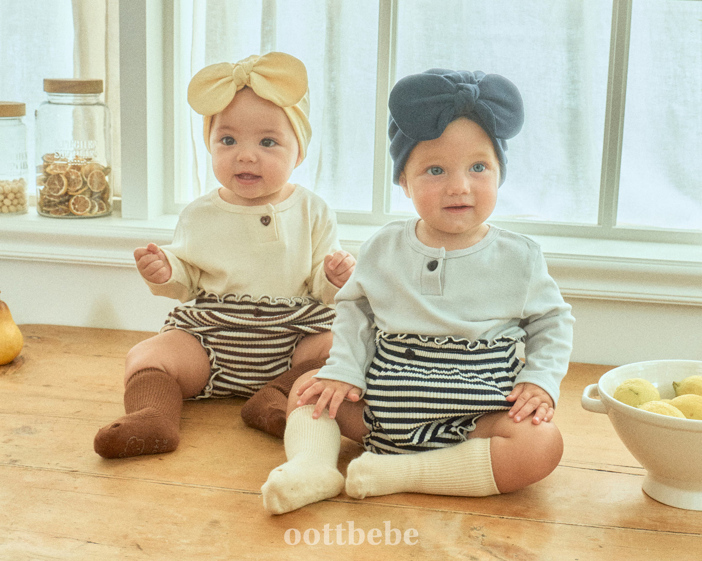 (Pre-order) OOTTBEBE - Papillon Bloomer Set 빠삐용블루머Set (2 Colors)