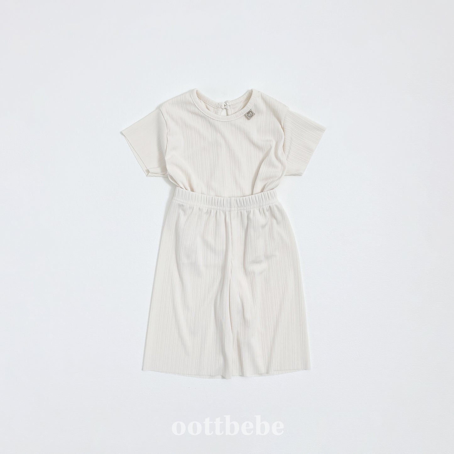 (Pre-order) OOTTBEBE - Bali Pleats Top and Bottom Set 발리플리츠상하복 (4 Colors)