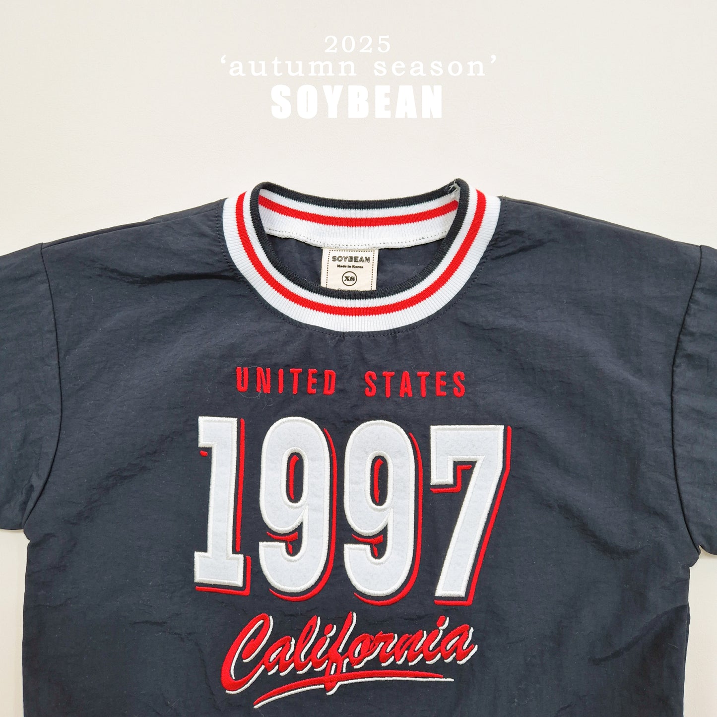 (Pre-order) Soybean Kids - 1997 Washed Embroidery Sweatshirt 1997와샤맨투맨 (2 Colors)