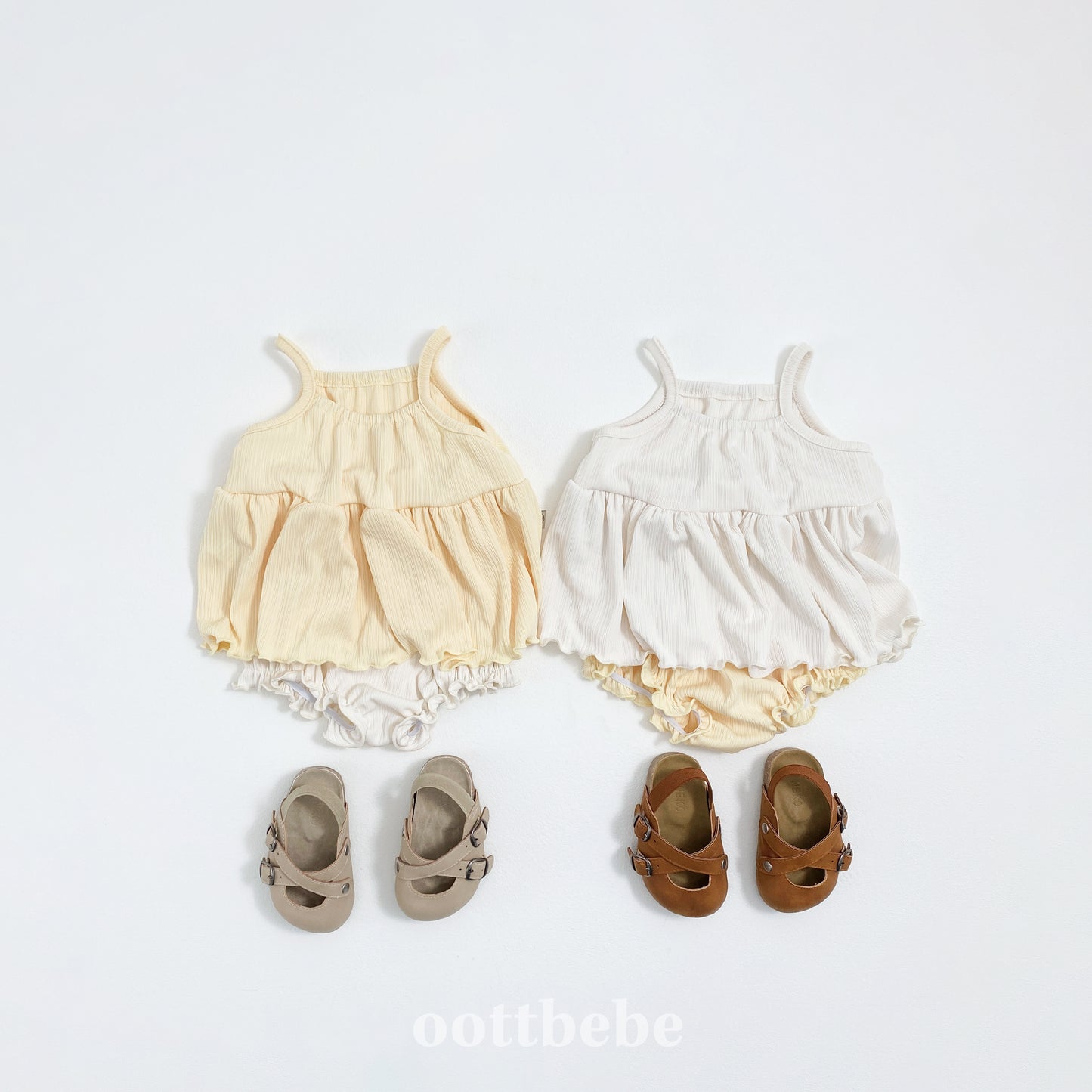 (Pre-order) OOTTBEBE - Bali Tank Suit + Bloomer Set 발리나시슈트+블루머세트 (4 Colors)