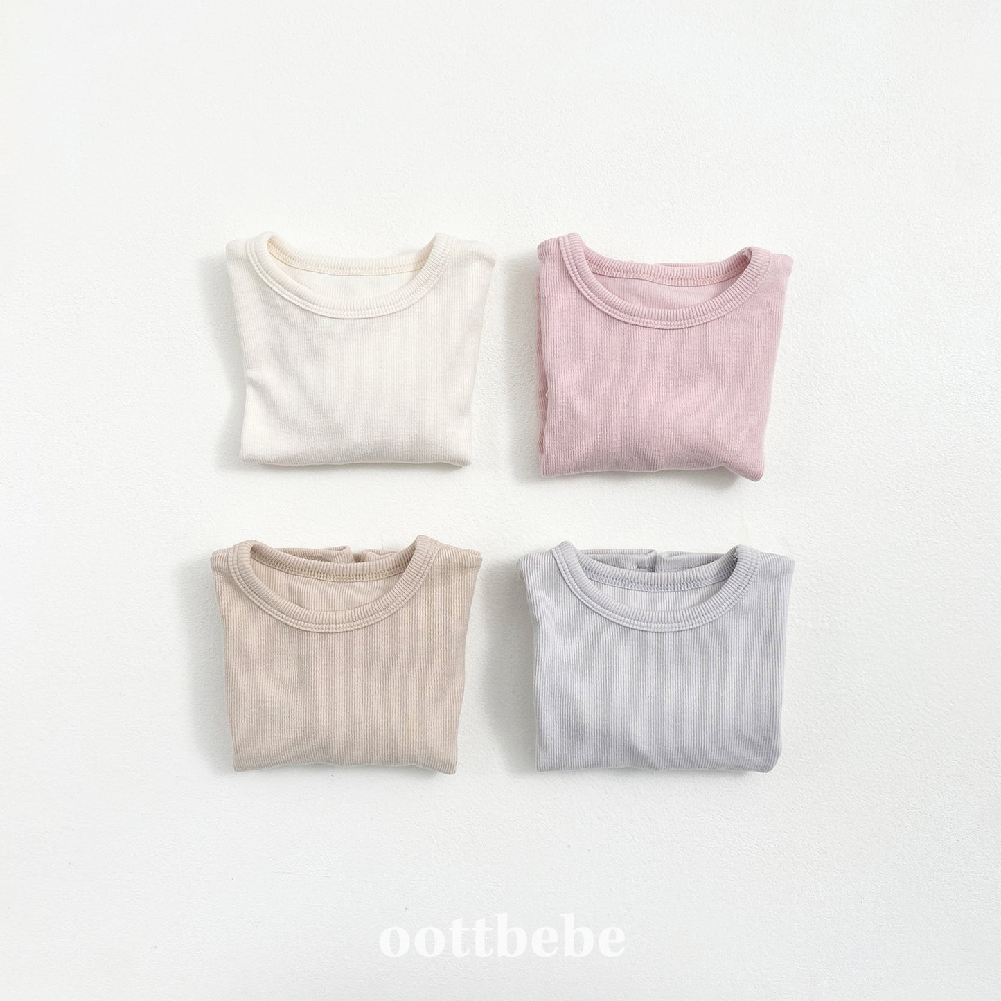 (Pre-order) OOTTBEBE - Creamy Cuff Tee 크리미시보리티 (4 Colors)