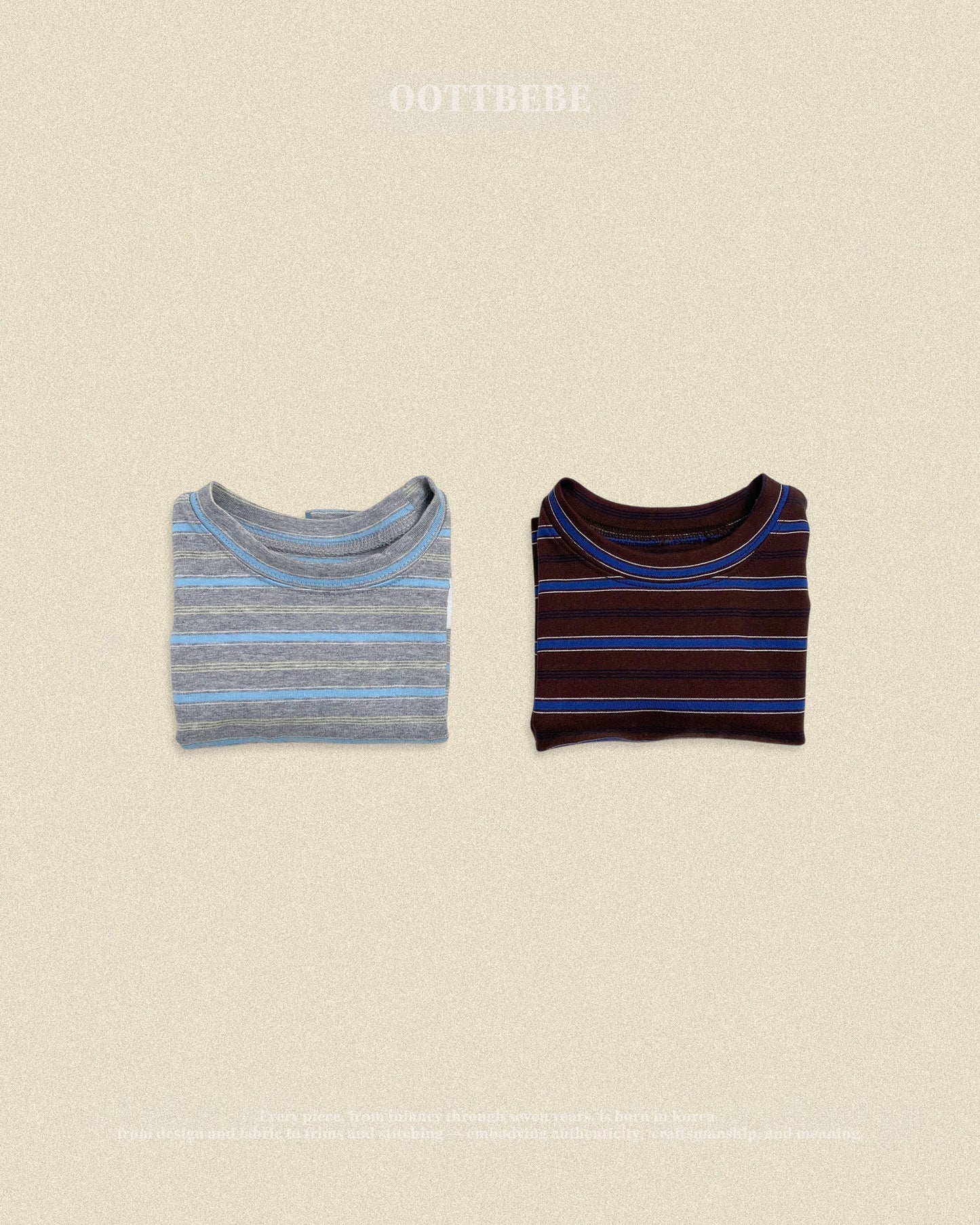 (Pre-order) OOTTBEBE Fall - Tomboy Ribbed Tee - 톰보이시보리티셔츠 (2 Colors)