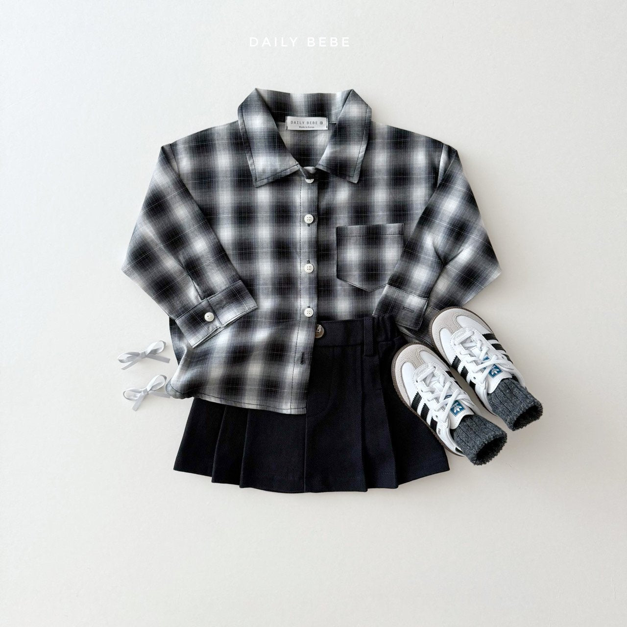 (Pre-order) Daily Bebe - Kids' Autumn Check Shirt 어텀체크셔츠 (2 Colors)