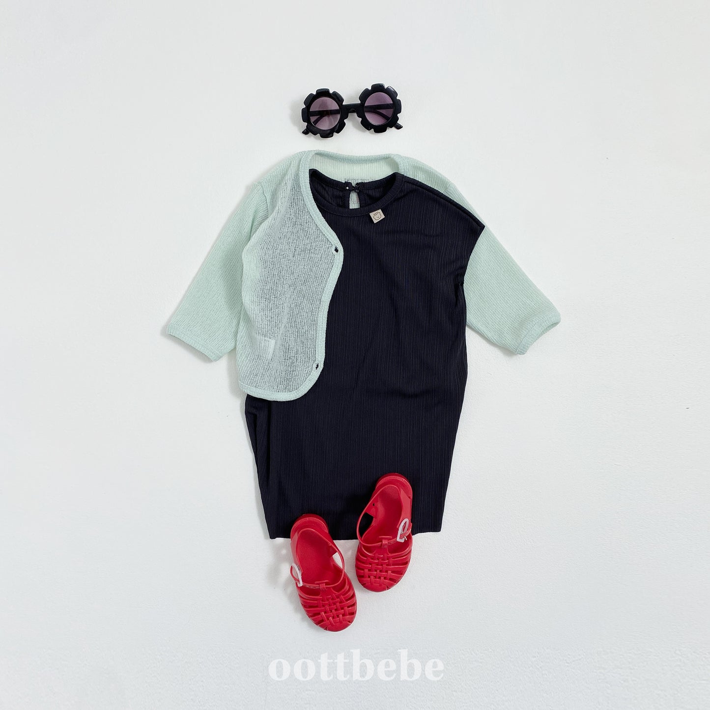 (Pre-order) OOTTBEBE - Bali Pleats Dress 발리플리츠원피스 (4 Colors)