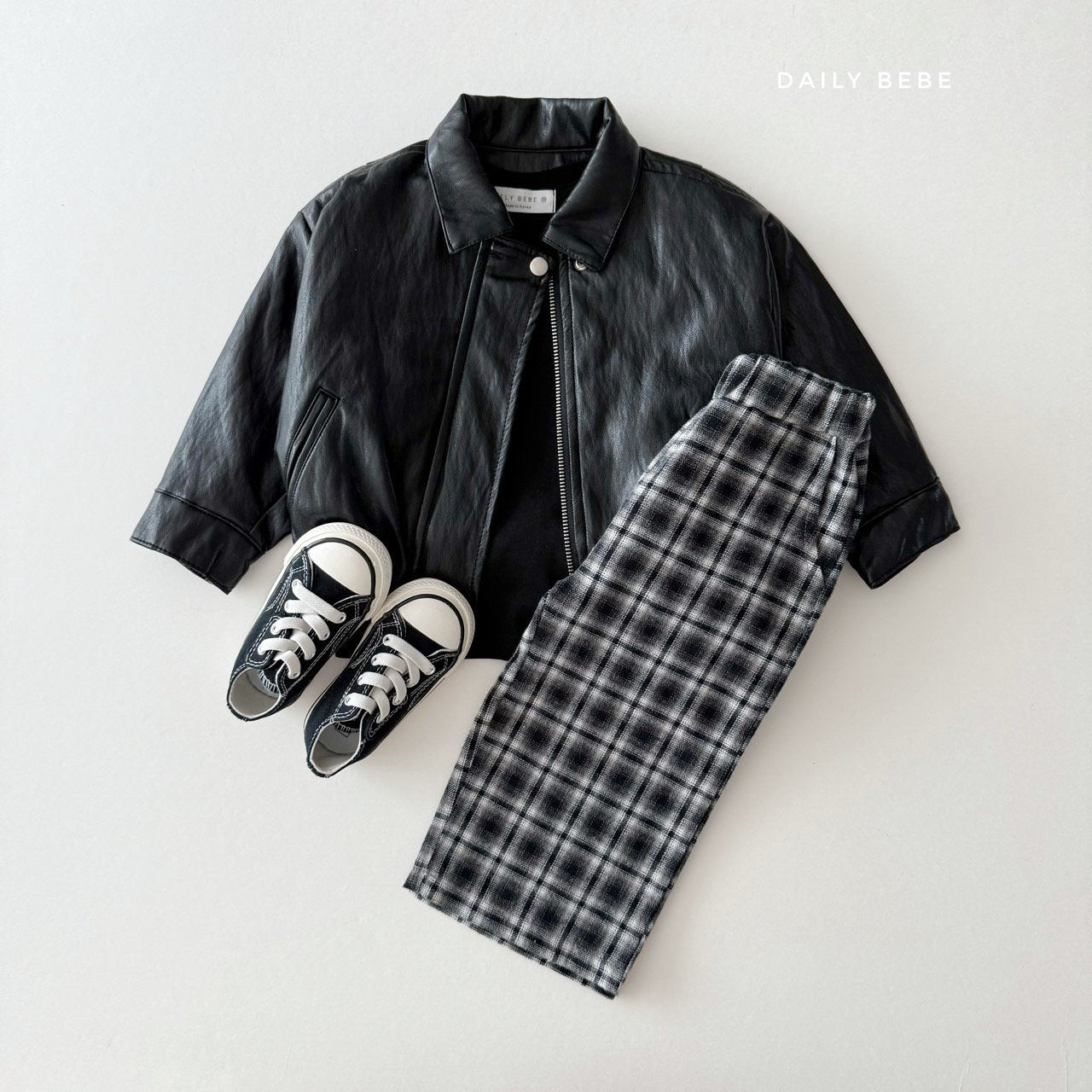(Pre-order) Daily Bebe - Kids' Check School Pants 체크 스쿨 팬츠 (2 Colors)