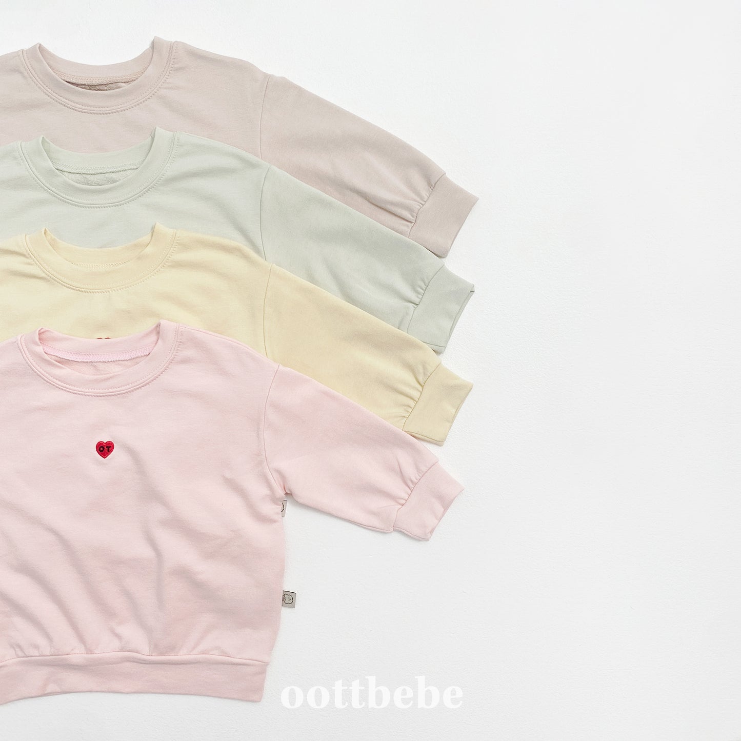 (Pre-order) OOTTBEBE - Petit Modal Top & Bottom Set (Stretch Terry) 쁘띠모달상하복(쮸리스판) (4 Colors)
