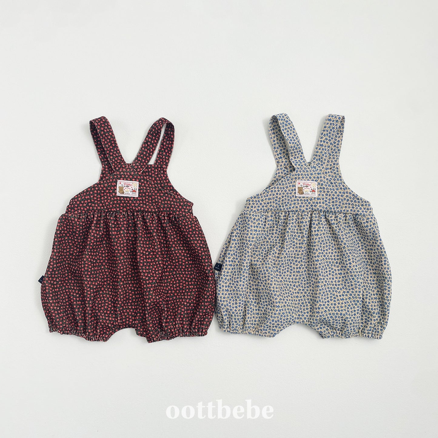 (Pre-order) OOTTBEBE - Bloom Suspender Suit 블룸멜빵슈트 (2 Colors)