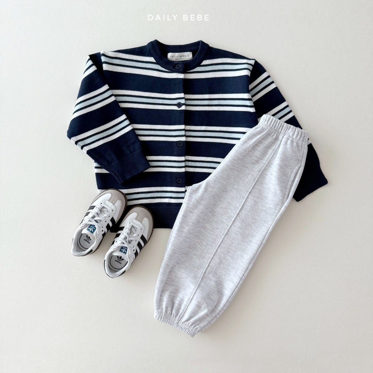 (Pre-order) Daily Bebe - Kids' Multi Stripe Cardigan 멀티단가라 가디건 (2 Colors)