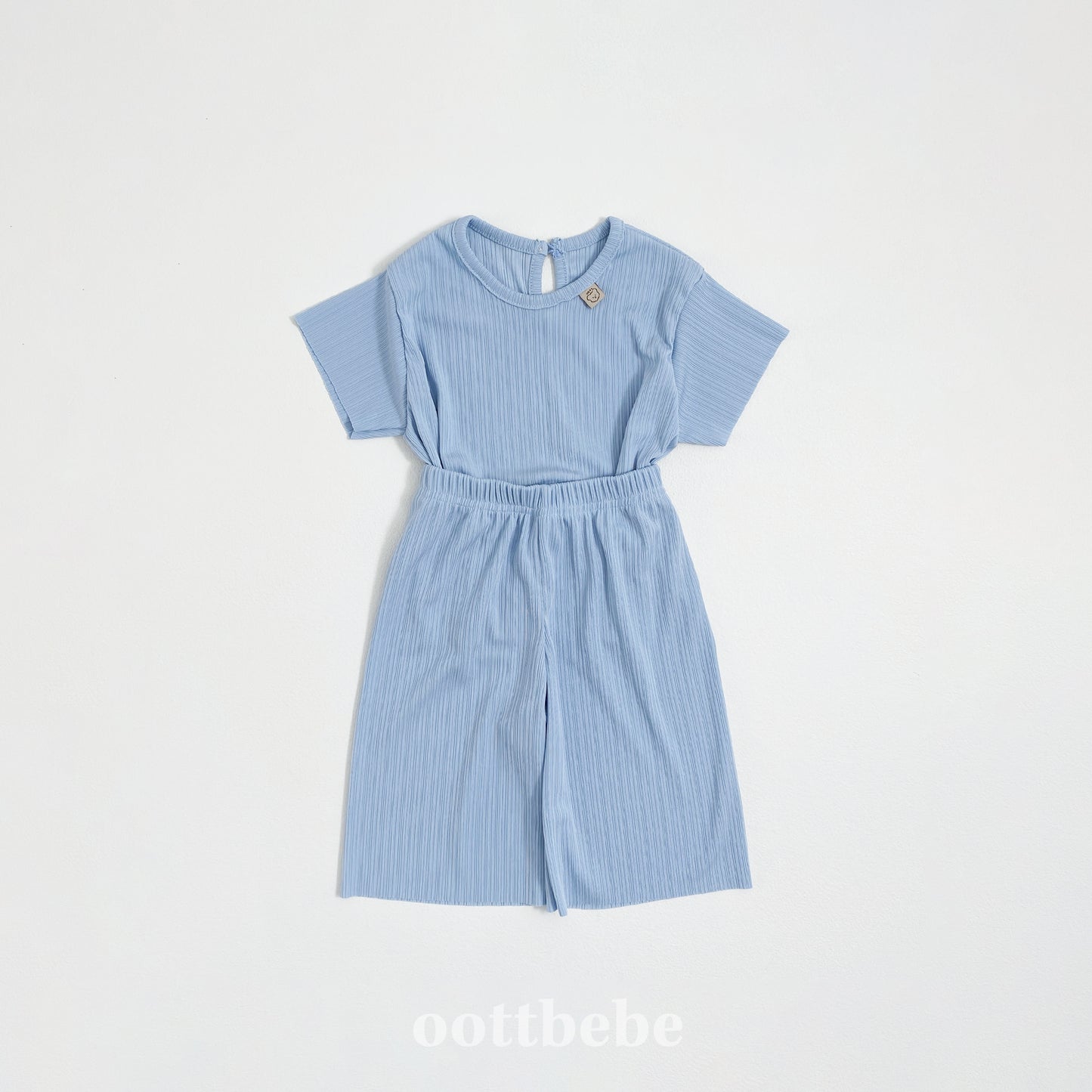 (Pre-order) OOTTBEBE - Bali Pleats Top and Bottom Set 발리플리츠상하복 (4 Colors)