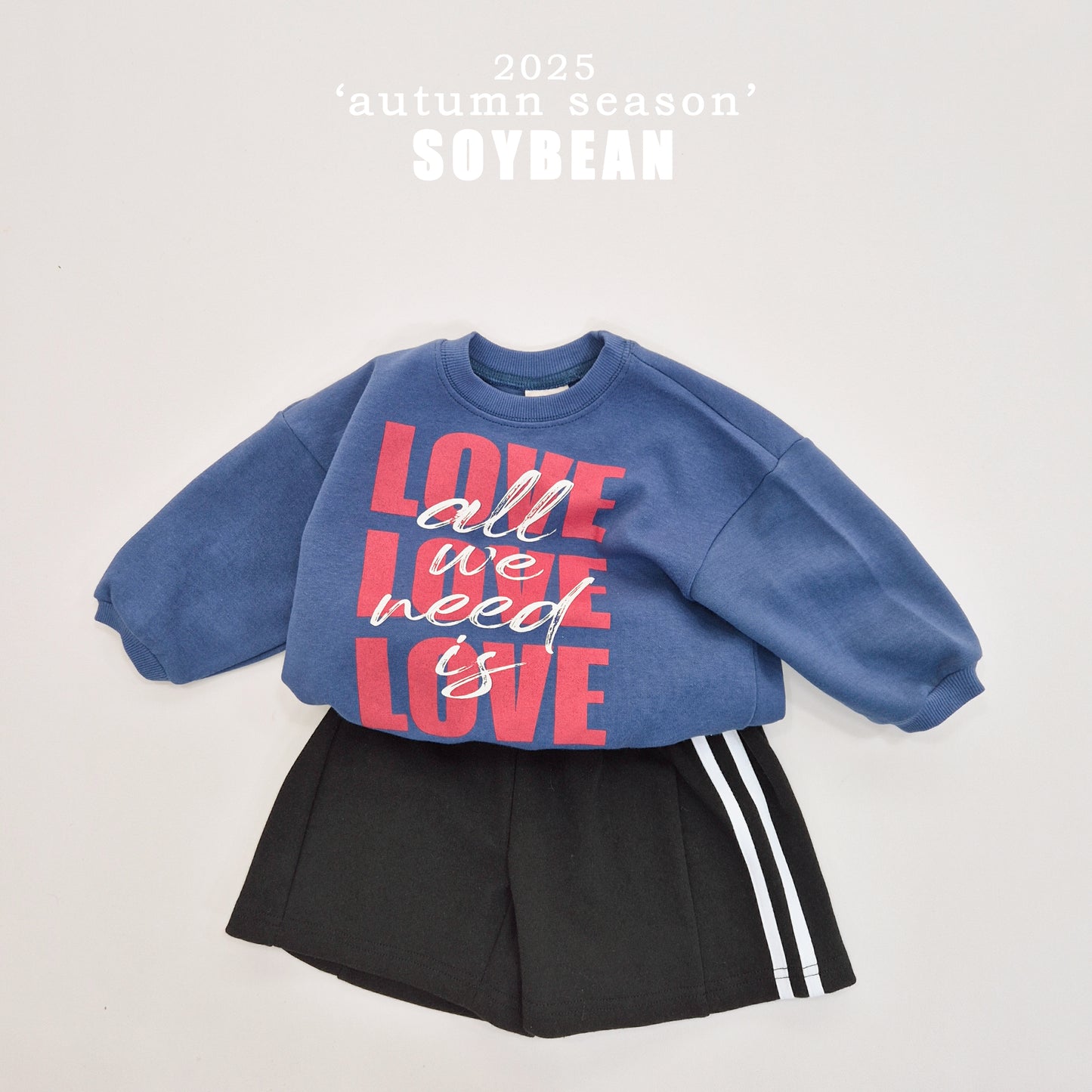 (Pre-order) Soybean Kids - Love Sweatshirt 러브맨투맨 (2 Colors)