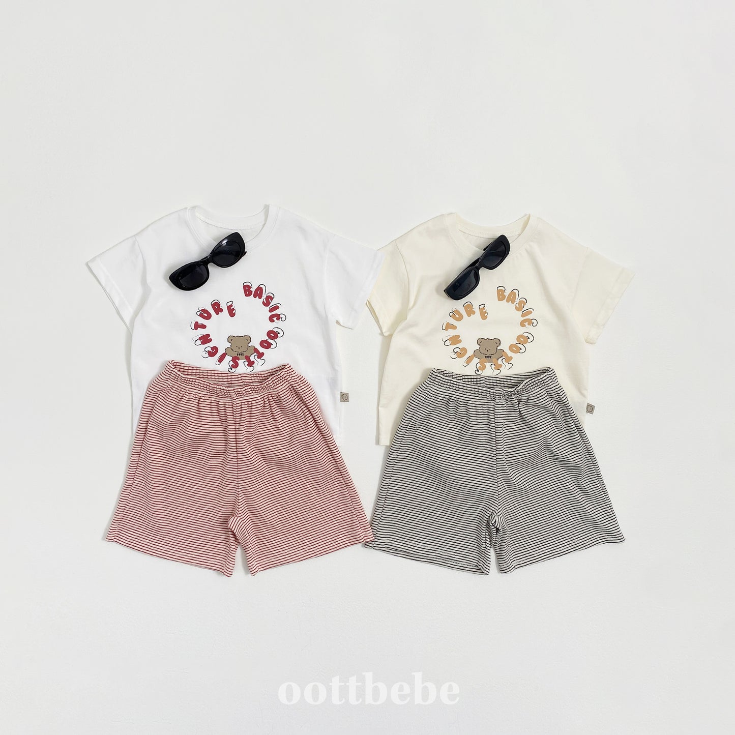 (Pre-order) OOTTBEBE - Otti Signature Top and Bottom Set 오띠시그니쳐상하복 (2 Colors)