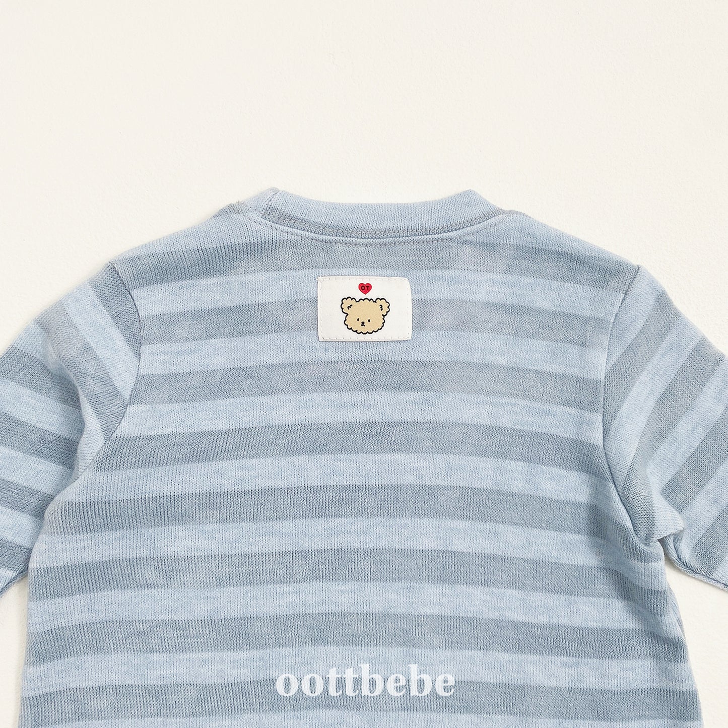 (Pre-order) OOTTBEBE - Mix Stripe Knit Suit 믹스단가라슈트 (2 Colors)