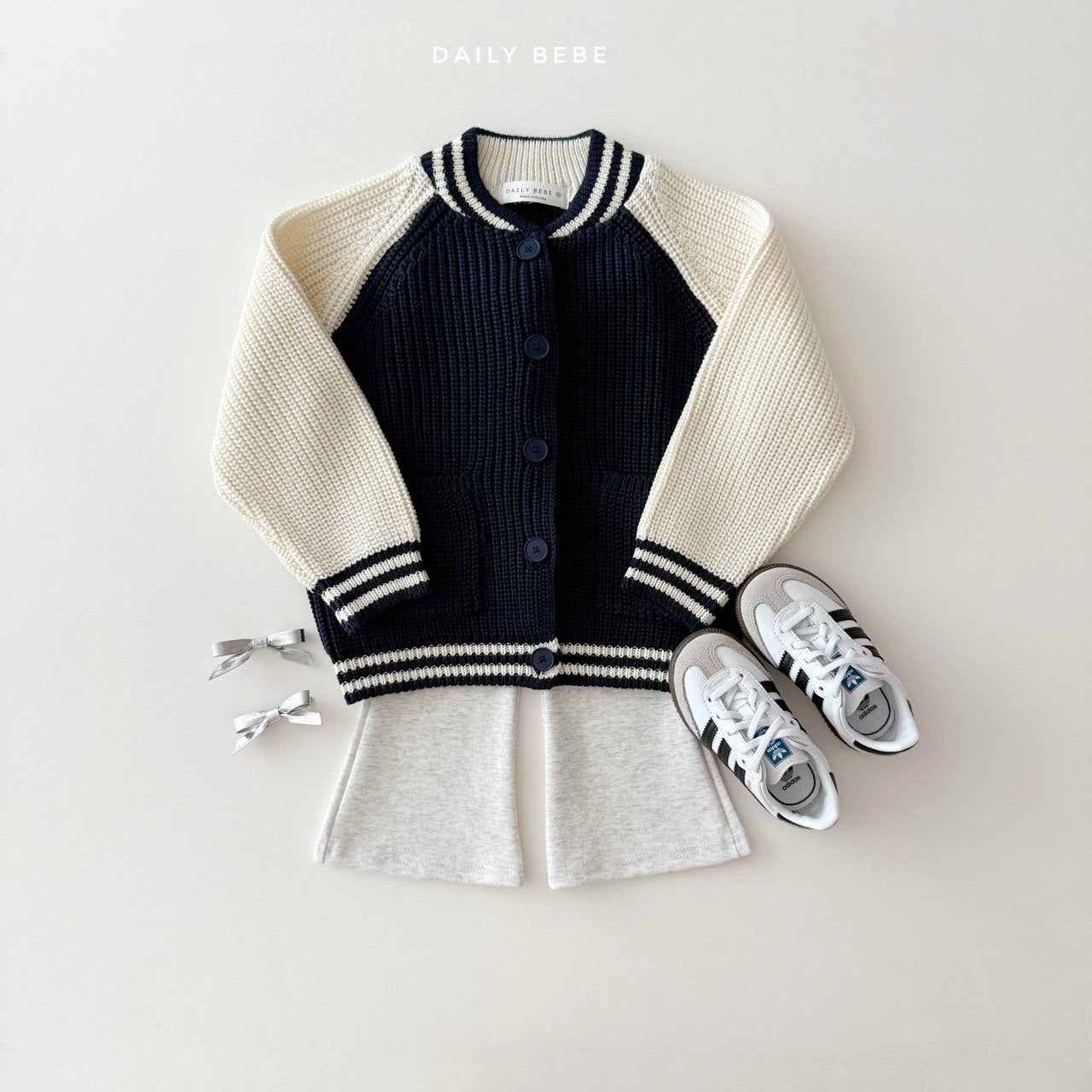 (Pre-order) Daily Bebe - Kids' Varsity Cardigan 바시티 가디건 (2 Colors)
