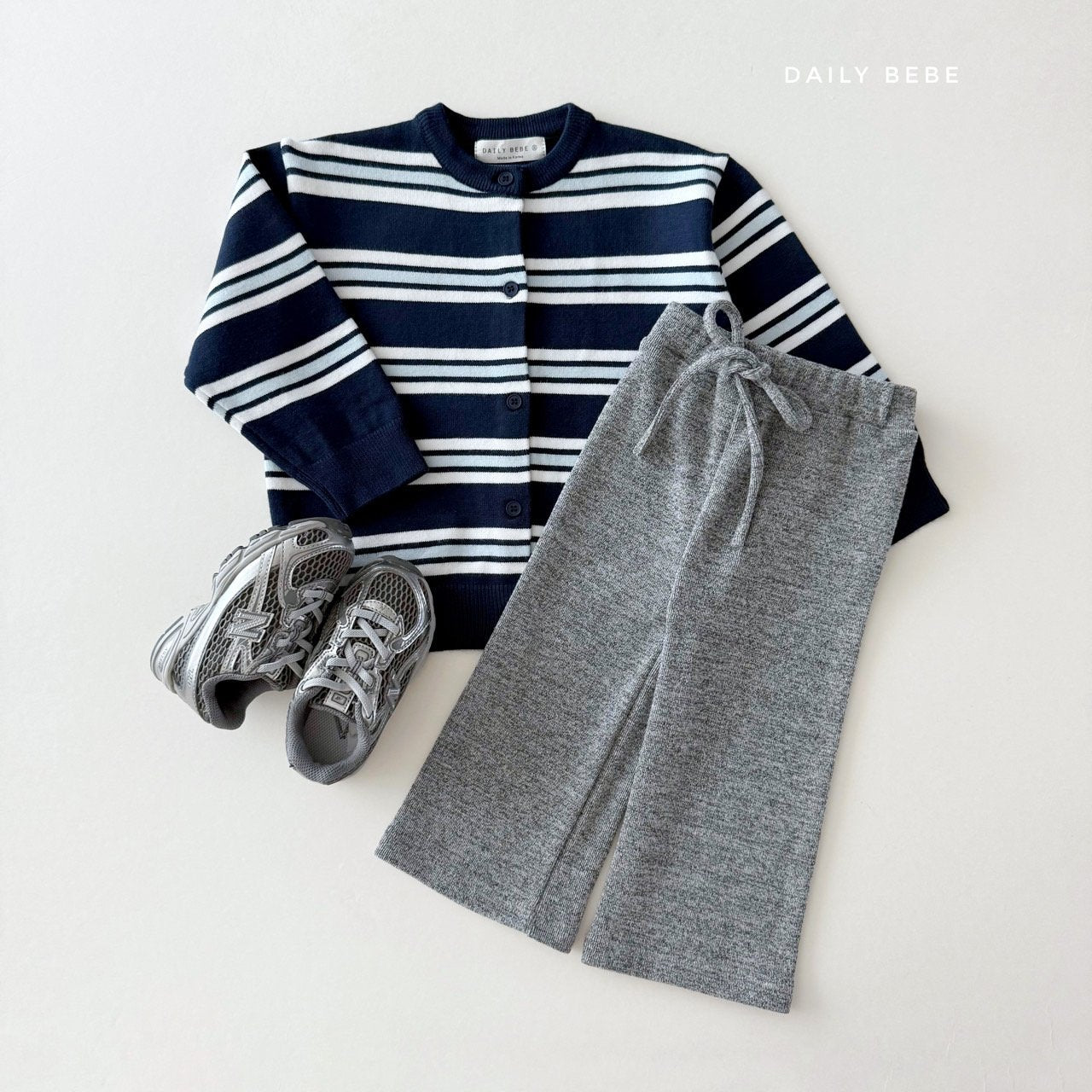 (Pre-order) Daily Bebe - Kids' Multi Stripe Cardigan 멀티단가라 가디건 (2 Colors)