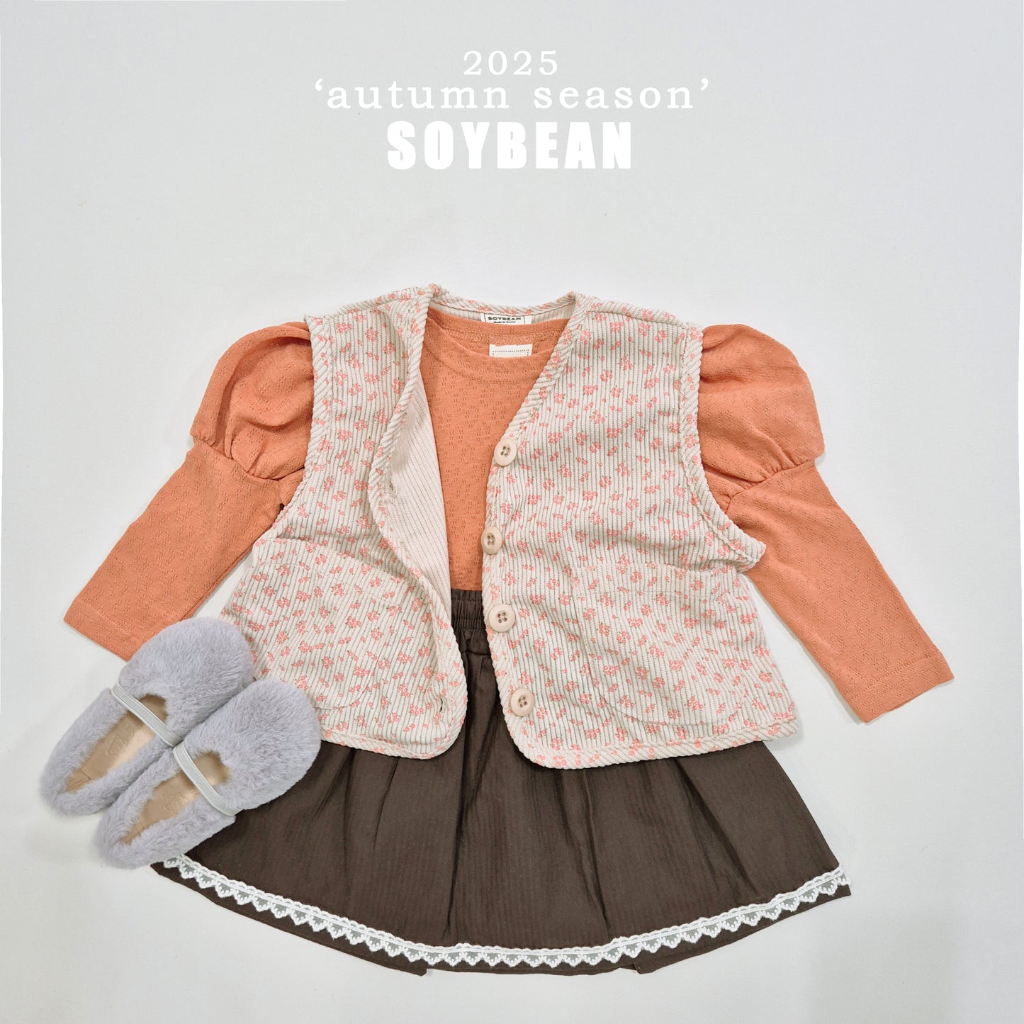 (Pre-order) Soybean Kids - Love Frill Skirt 러브스커트 (2 Colors)