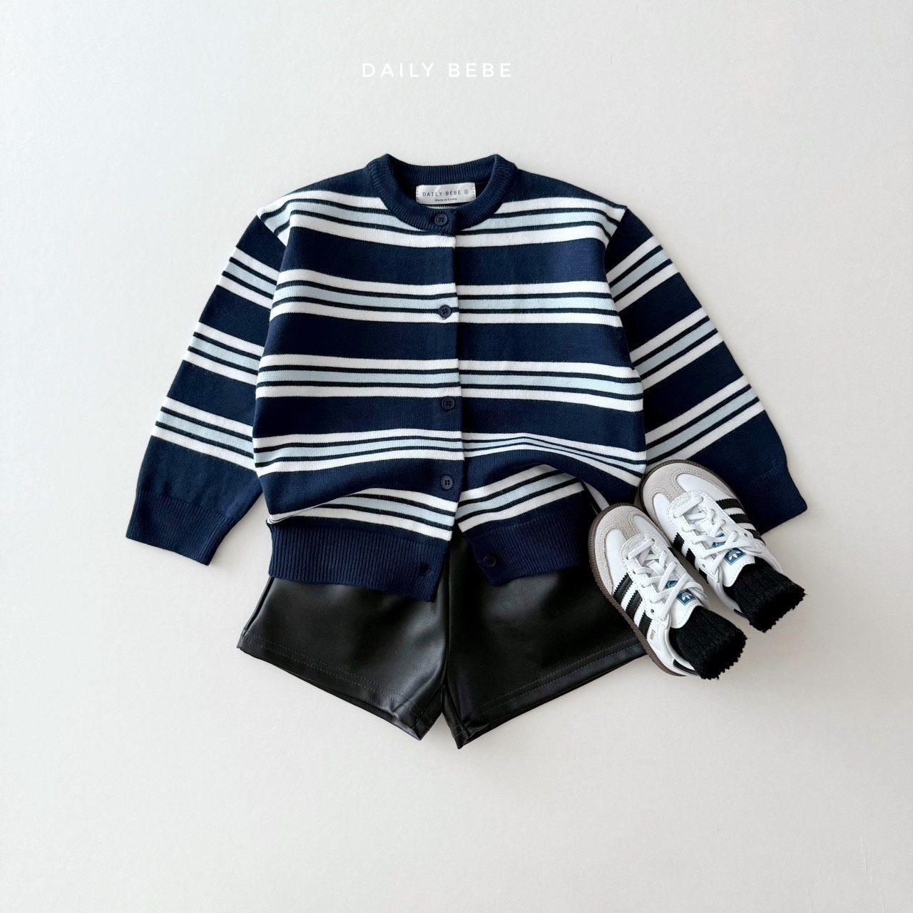 (Pre-order) Daily Bebe - Kids' Multi Stripe Cardigan 멀티단가라 가디건 (2 Colors)
