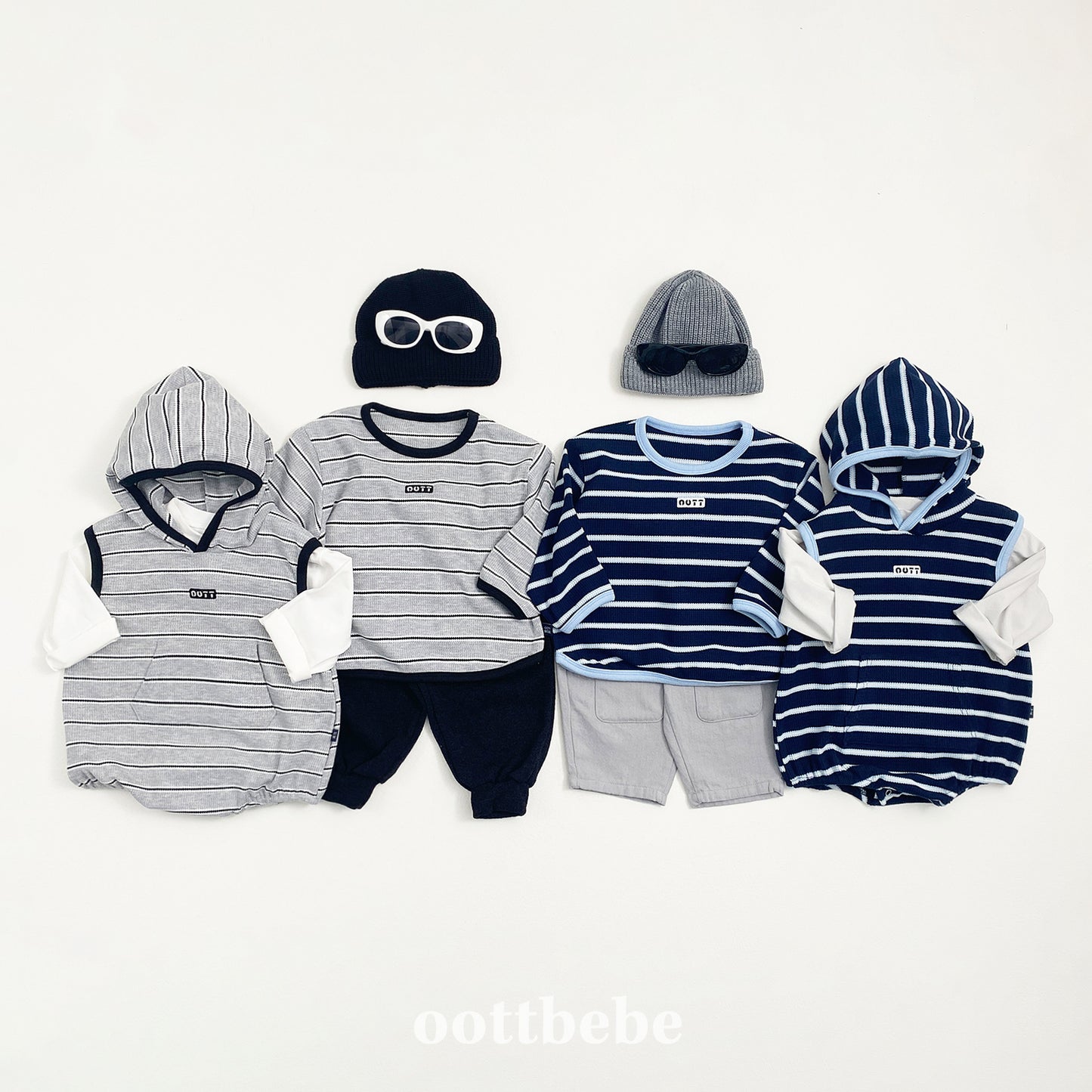 (Pre-order) OOTTBEBE - Urban Stripe Tee 어반스트라이프티 (2 Colors)