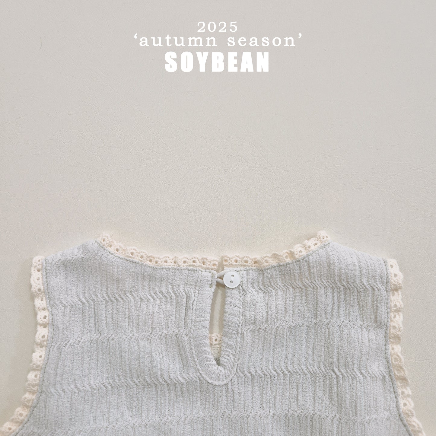 (Pre-order) Soybean Kids - Lace Cardigan & Tank Set 레이스CD&나시Set (2 Colors)