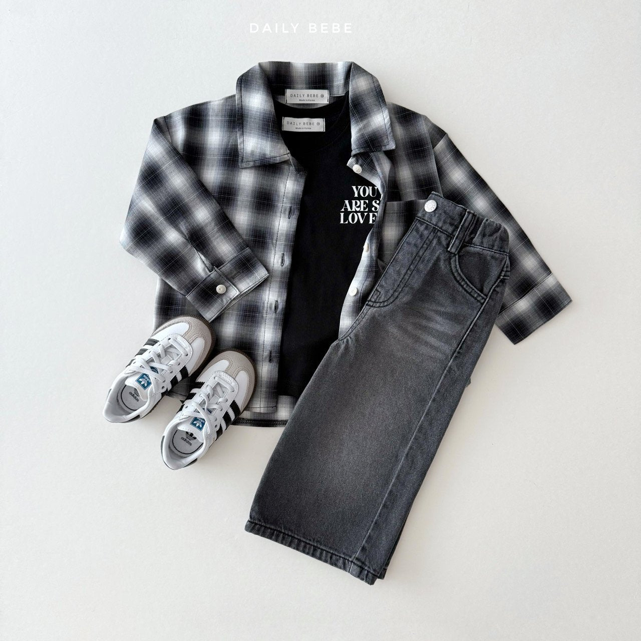 (Pre-order) Daily Bebe - Kids' Autumn Check Shirt 어텀체크셔츠 (2 Colors)