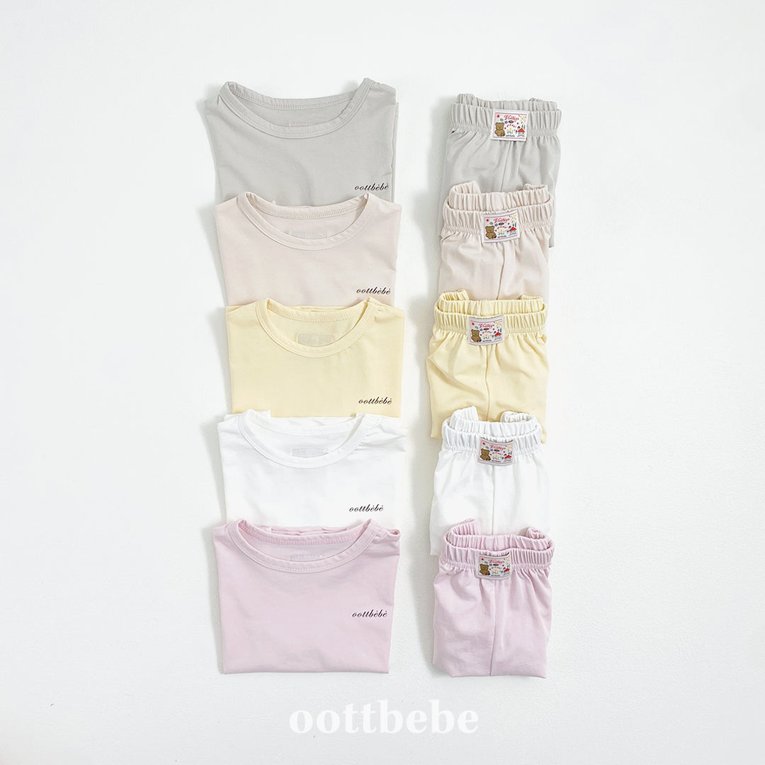 (Pre-order) OOTTBEBE - Supima Cotton T-Shirt 수피마티셔츠 키즈 (5 Colors)