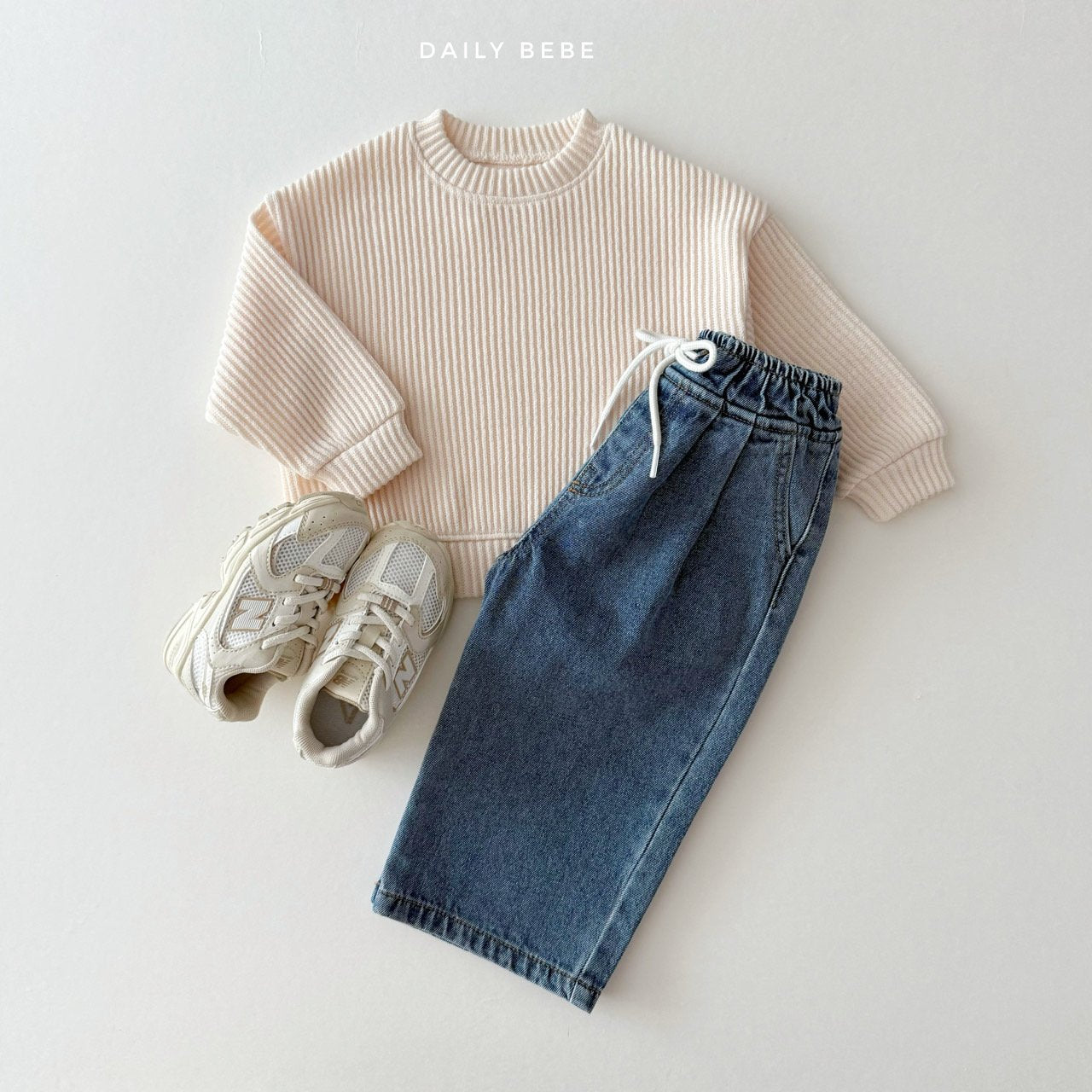 (Pre-order) Daily Bebe - Kids' Banding Denim Pants 밴딩데님팬츠