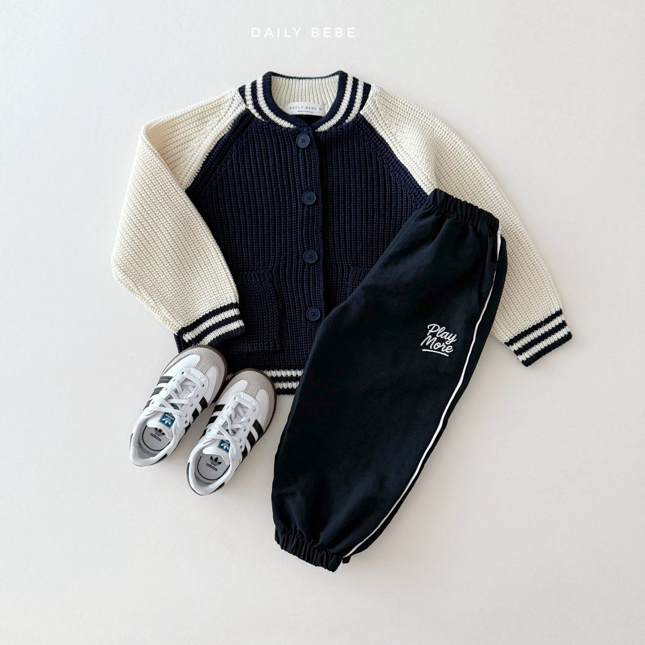 (Pre-order) Daily Bebe - Kids' Varsity Cardigan 바시티 가디건 (2 Colors)