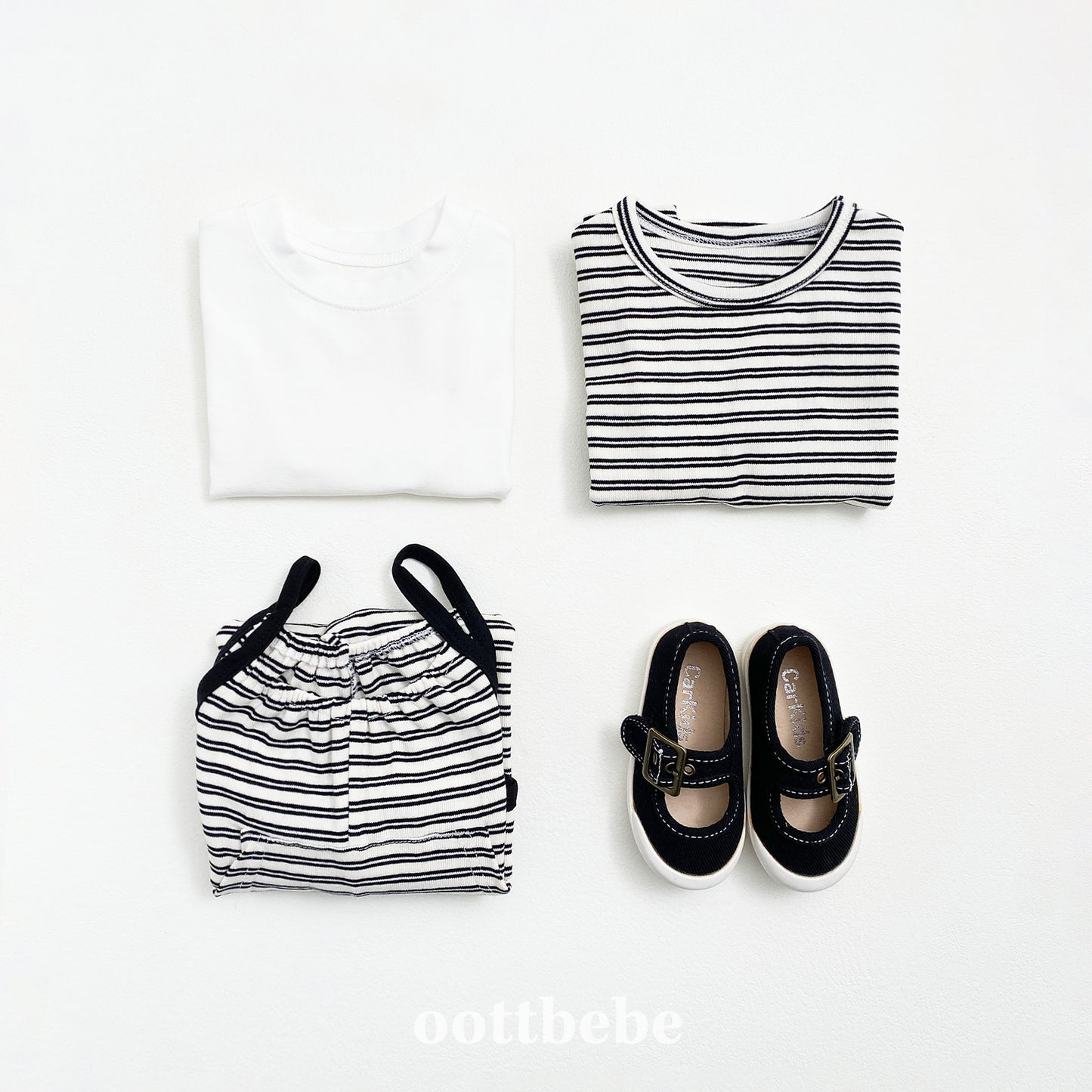 (Pre-order) OOTTBEBE - Oreo 1+1 Kids T-Shirt Set 오레오 1+1 티셔츠 (3 Colors)