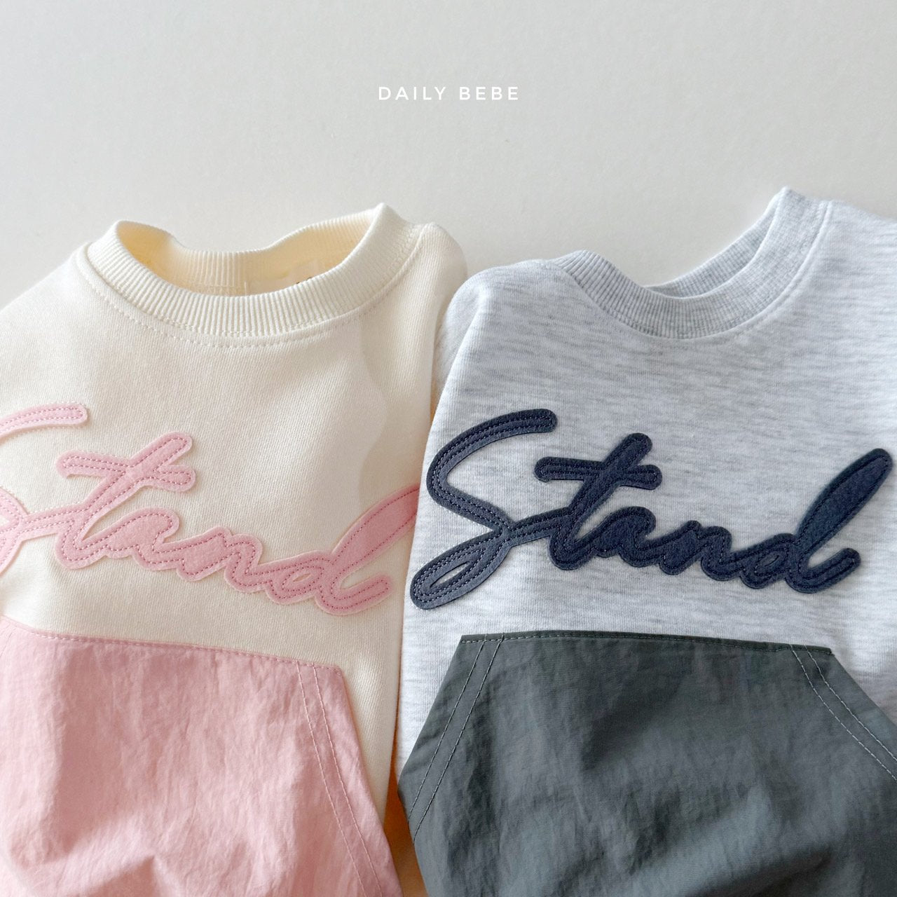 (Pre-order) Daily Bebe - Kids’ Crinkle Pocket Sweatshirt 바스락 포켓 맨투맨 (2 Colors)