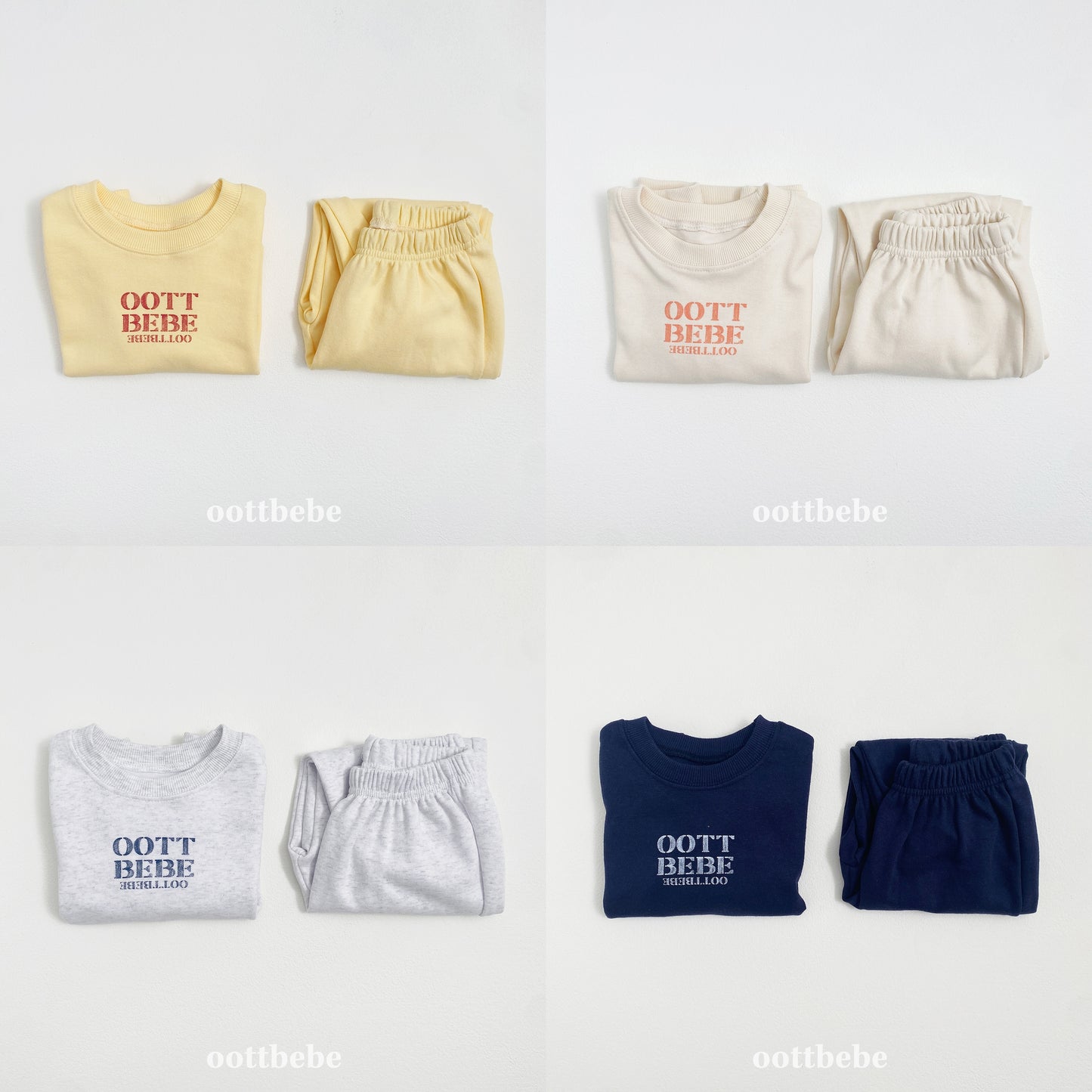 (Pre-order) OOTTBEBE - OOTTBEBE Top & Bottom Set 오뜨베베상하복 (4 Colors)