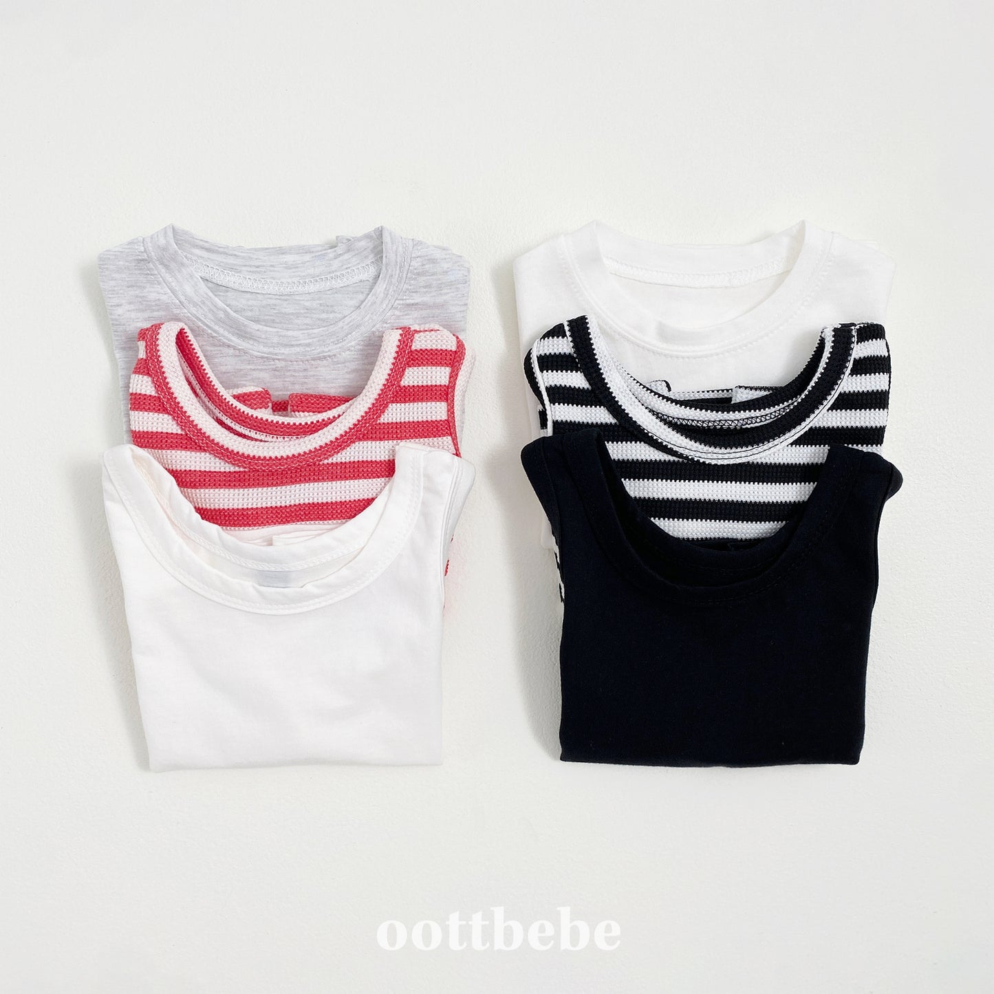 (Pre-order) OOTTBEBE - Daily 3-Piece Set 데일리3종Set (2 Colors)