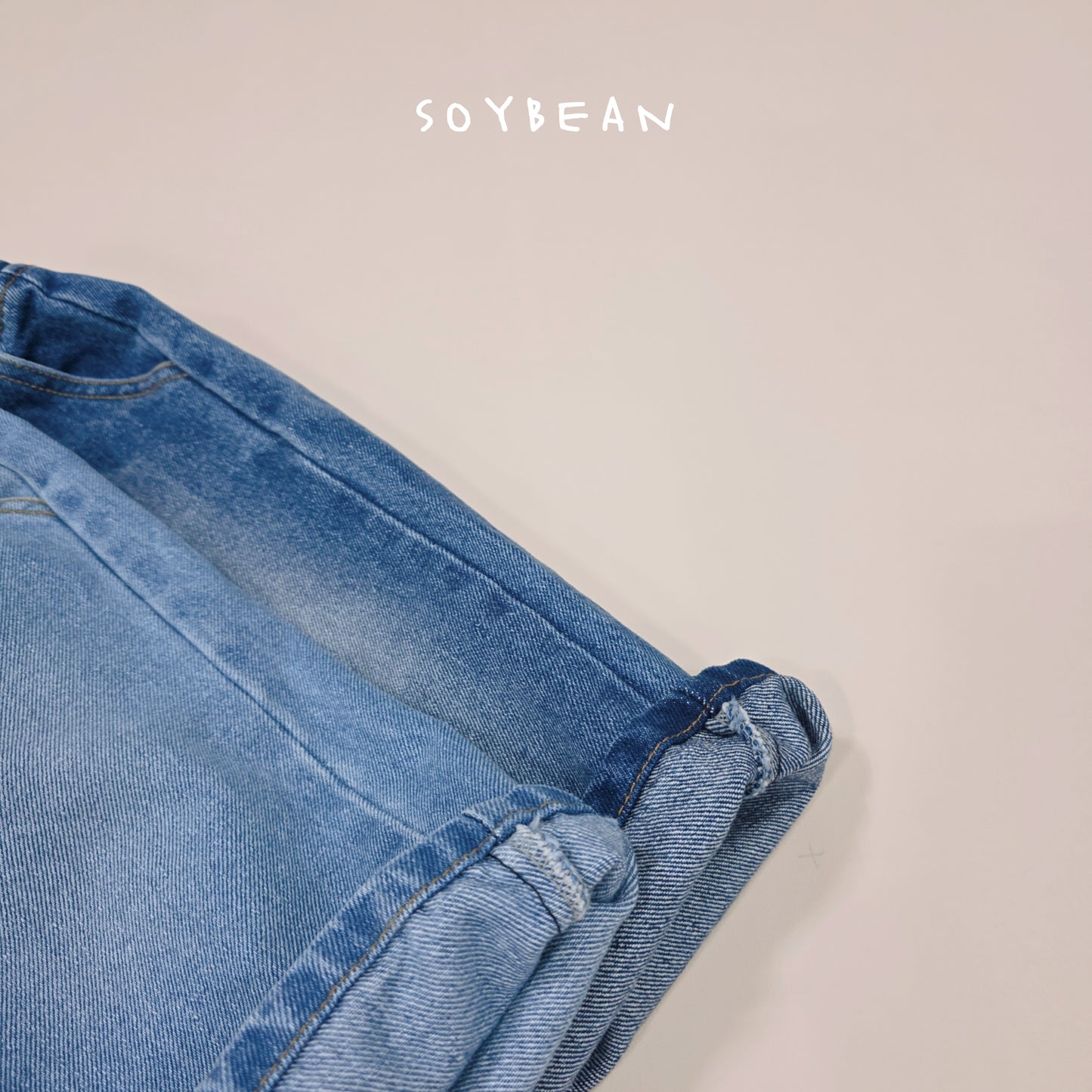 (Pre-order) Soybean Kids Spring - Wide Brush Denim Pants 와이드브러쉬데님팬츠 (2 Colors)