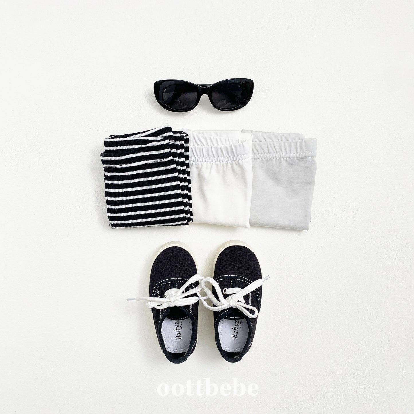(Pre-order) OOTTBEBE - Simple Leggings 3-Piece Set 심플레깅스 1+1+1(3종세트) (2 Colors)