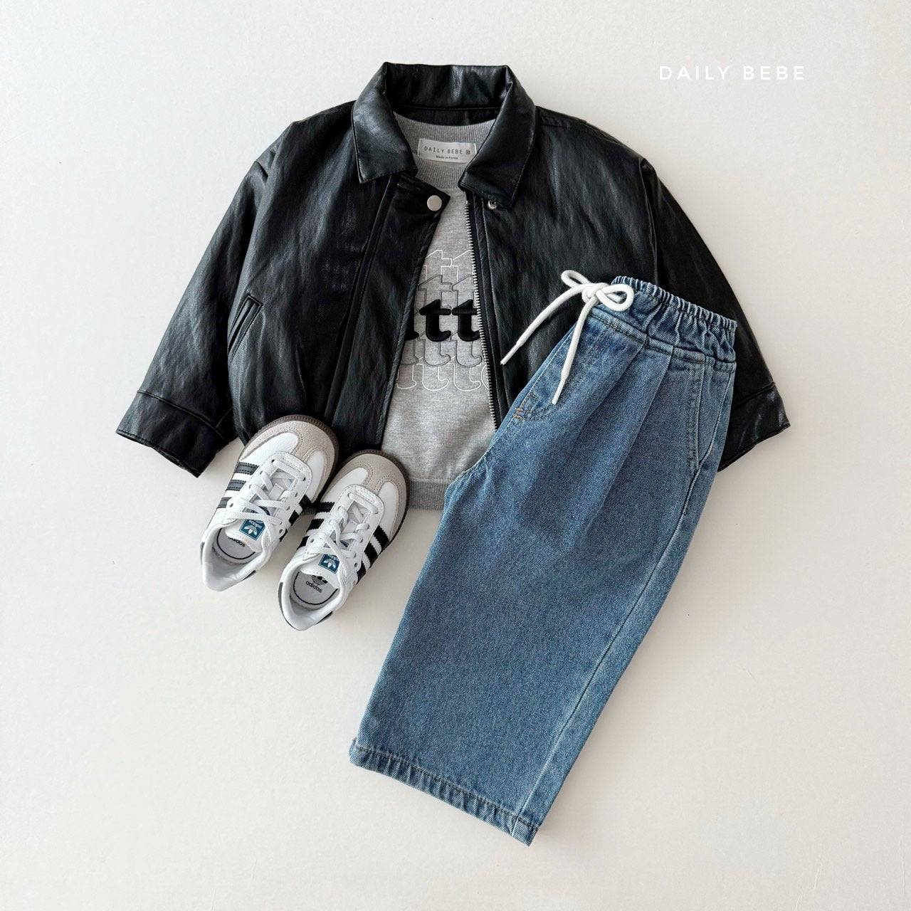 (Pre-order) Daily Bebe - Kids' Banding Denim Pants 밴딩데님팬츠