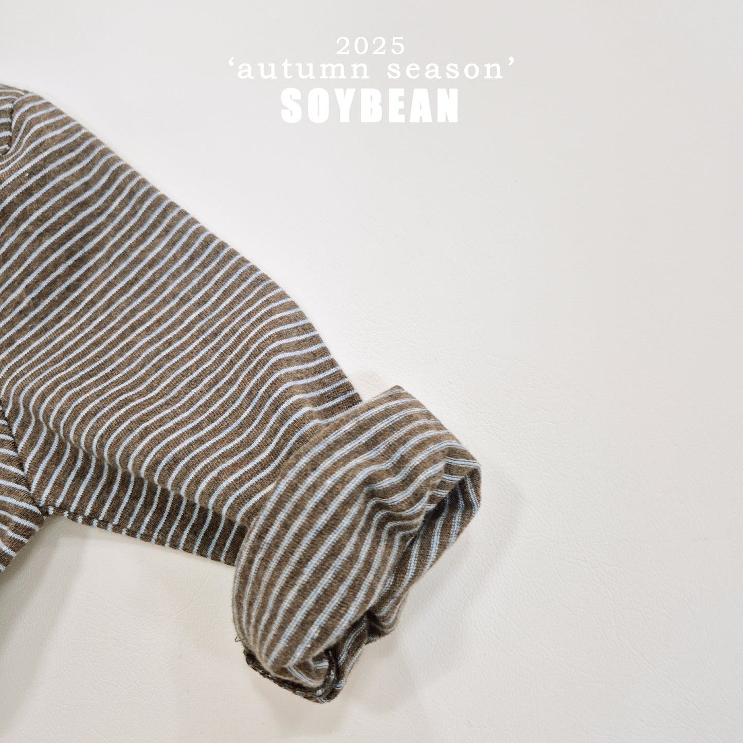 (Pre-order) Soybean Kids - Stripe Hooded Tee 단가라후드싱글티 (2 Colors)