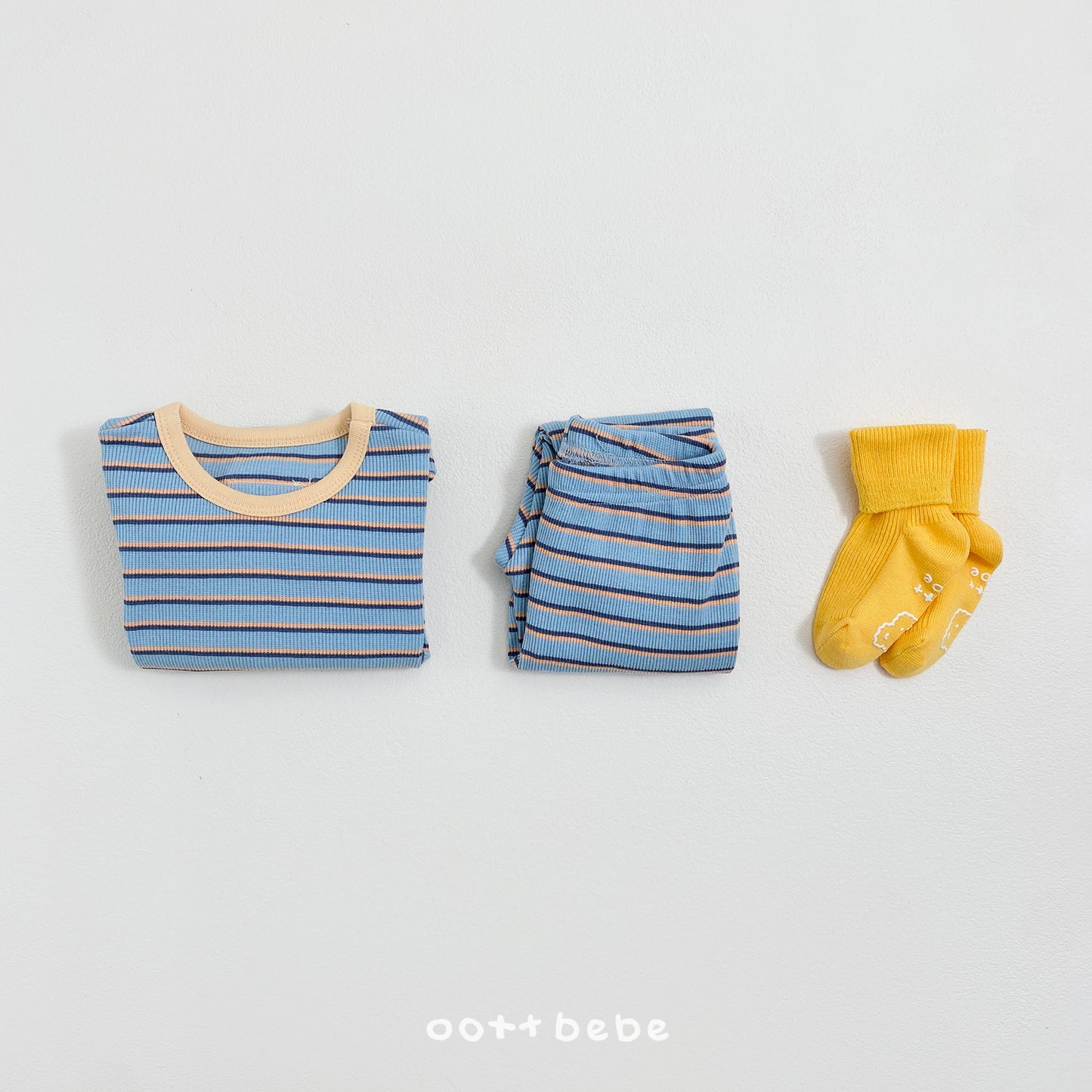 (Pre-order) OOTTBEBE Spring - Apollo Stripe Pajama Set 아폴로실내복 (3 Colors)