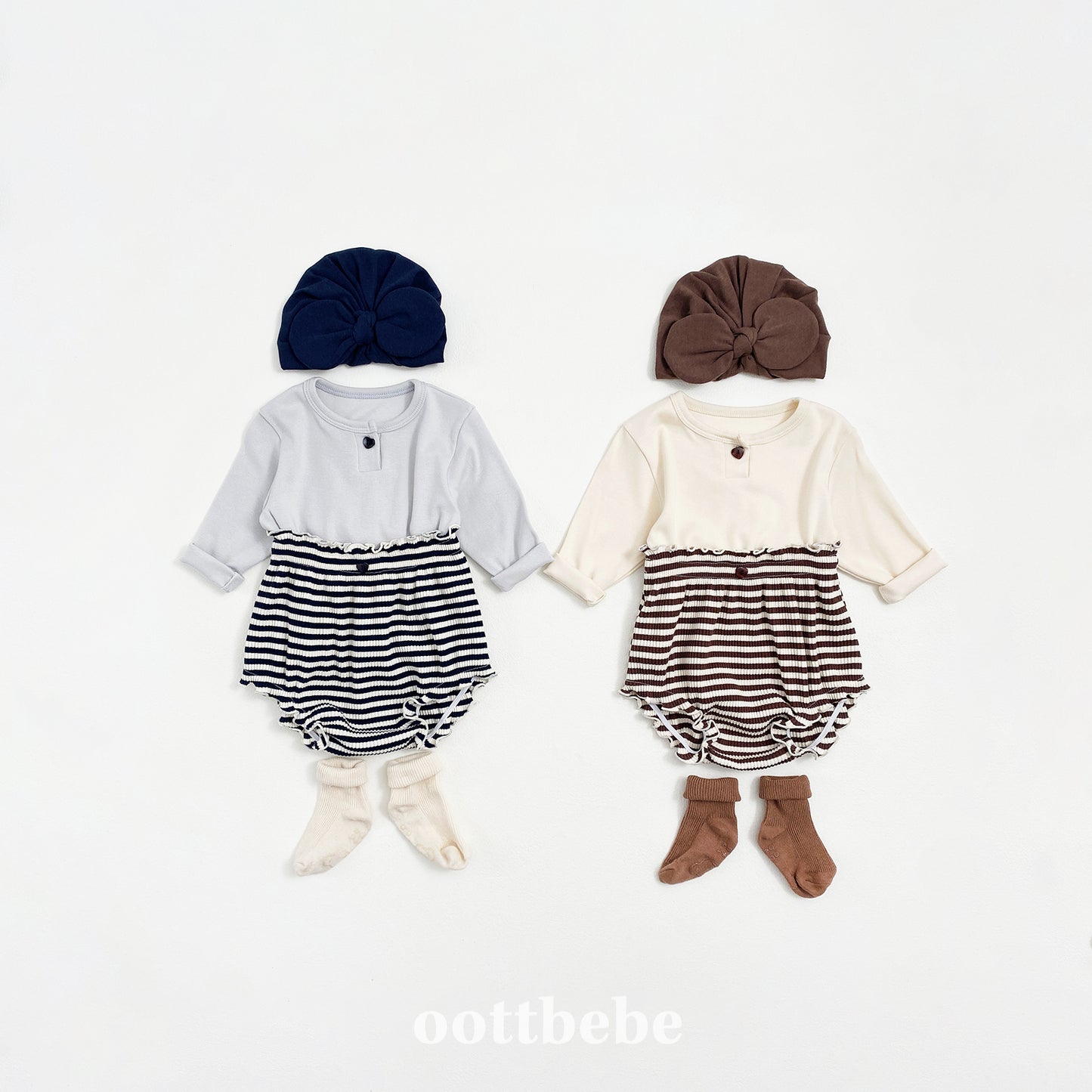 (Pre-order) OOTTBEBE - Papillon Bloomer Set 빠삐용블루머Set (2 Colors)