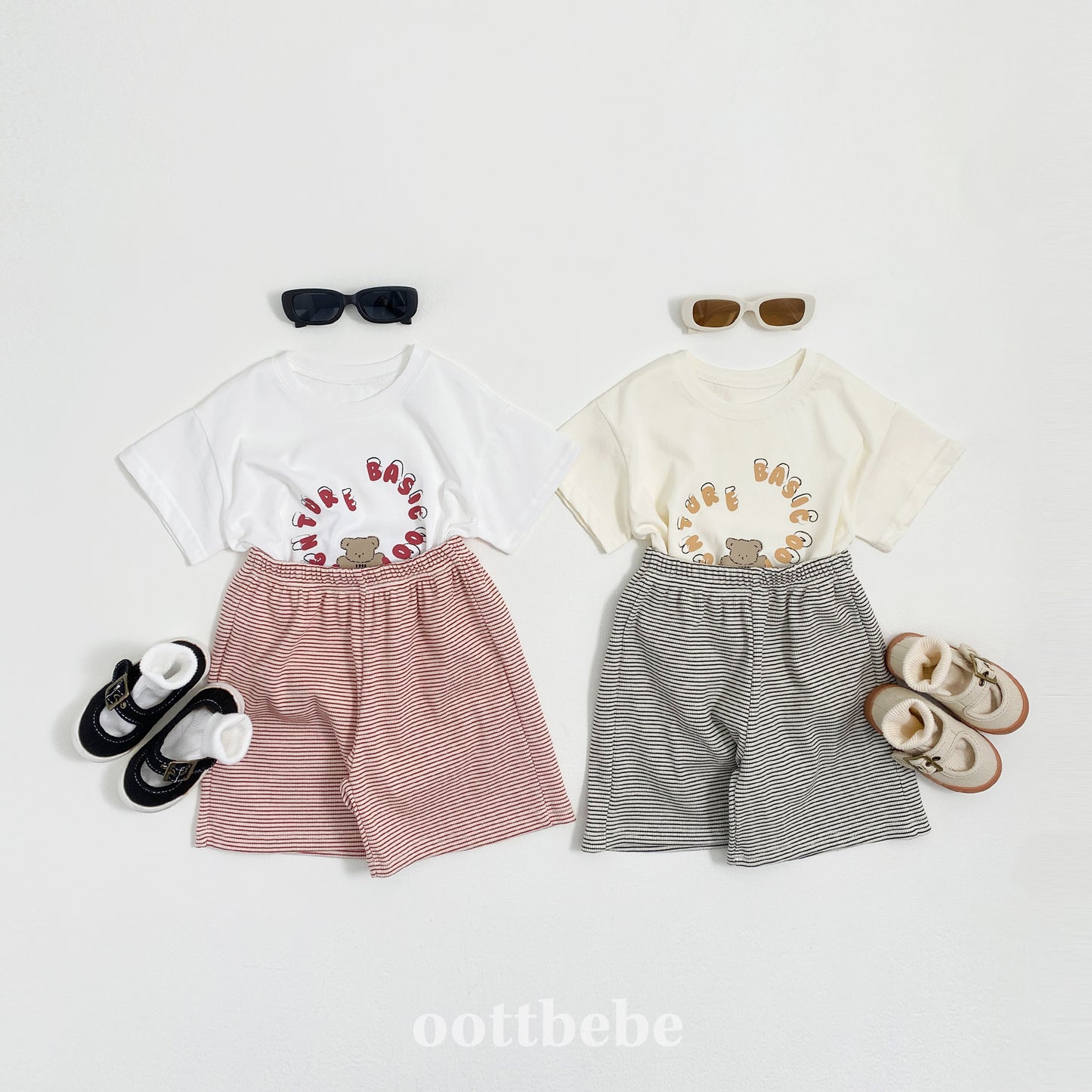 (Pre-order) OOTTBEBE - Otti Signature Top and Bottom Set 오띠시그니쳐상하복 (2 Colors)