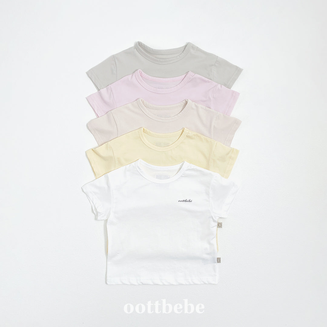 (Pre-order) OOTTBEBE - Supima Cotton T-Shirt 수피마티셔츠 키즈 (5 Colors)