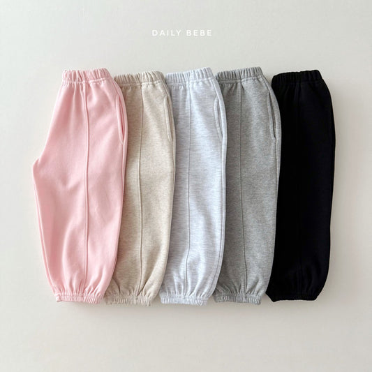 (In-stock) Daily Bebe - Kids’ Seamline Jogger Pants 절개조거팬츠 (5 Colors)