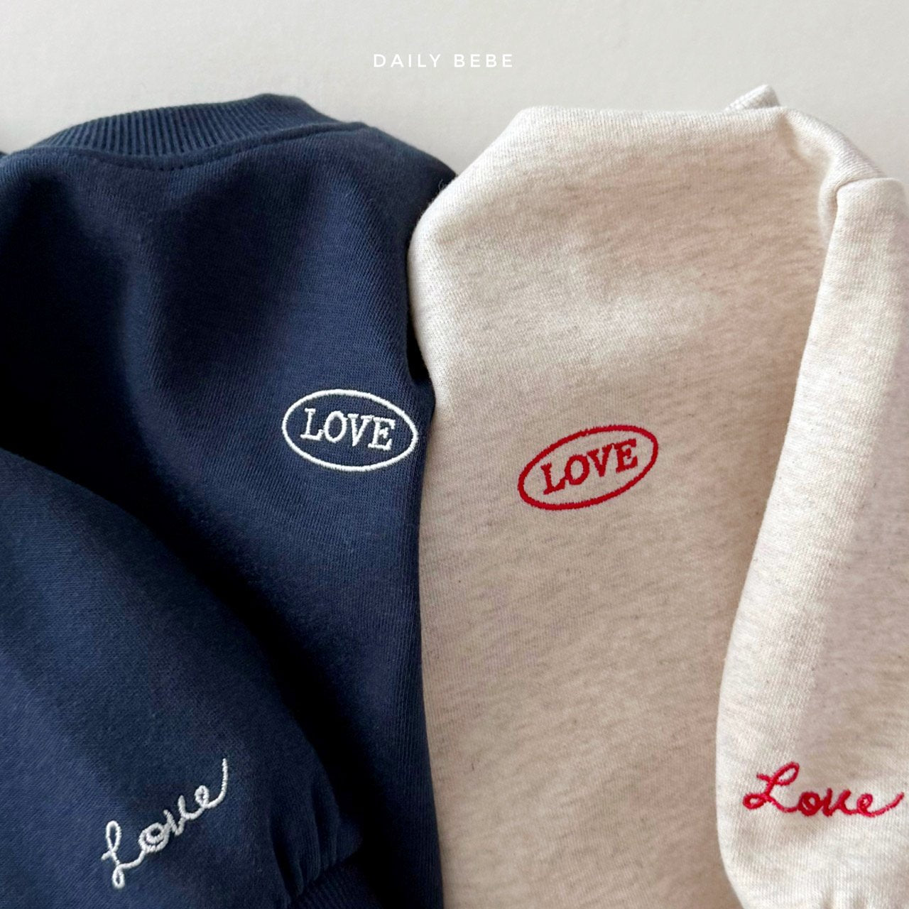 (Pre-order) Daily Bebe - Kids’ Love Point Sweatshirt 러브포인트 맨투맨 (2 Colors)