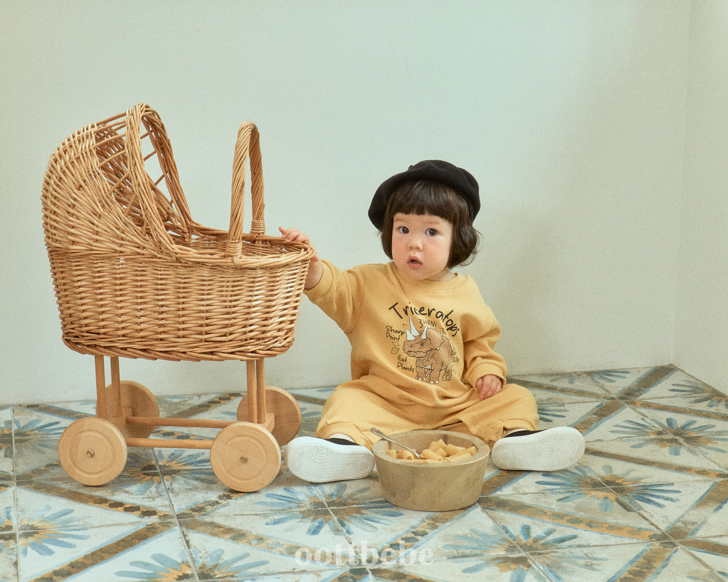 (Pre-order) OOTTBEBE - Dino Full Bodysuit 공룡전신슈트 (3 Colors)