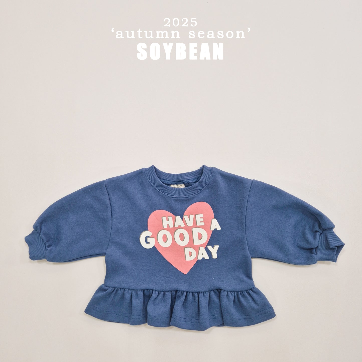 (Pre-order) Soybean Kids - Good Day Frill Top & Bottom Set 굿데이프릴상하복 (2 Colors)