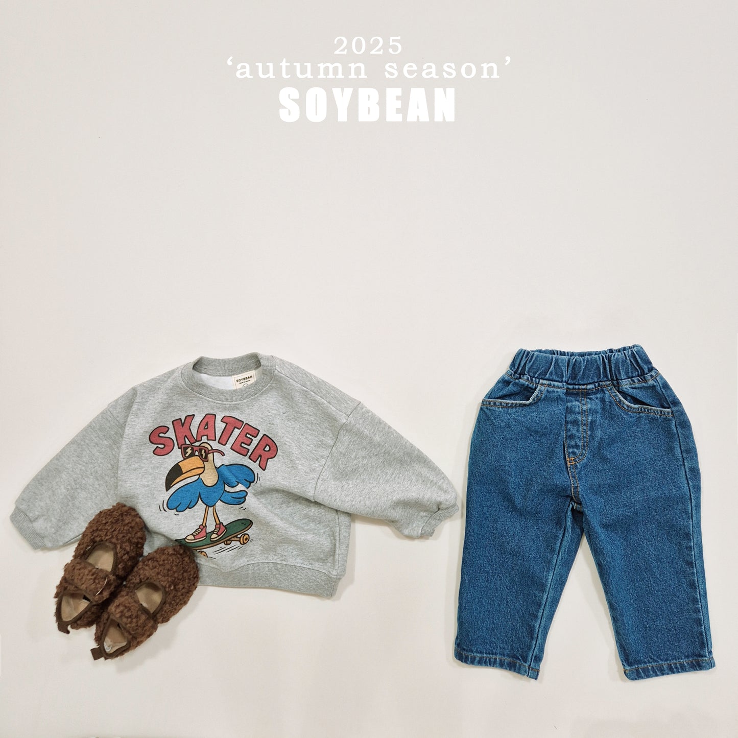 (Pre-order) Soybean Kids - Parrot Sweatshirt 앵무새맨투맨 (2 Colors)