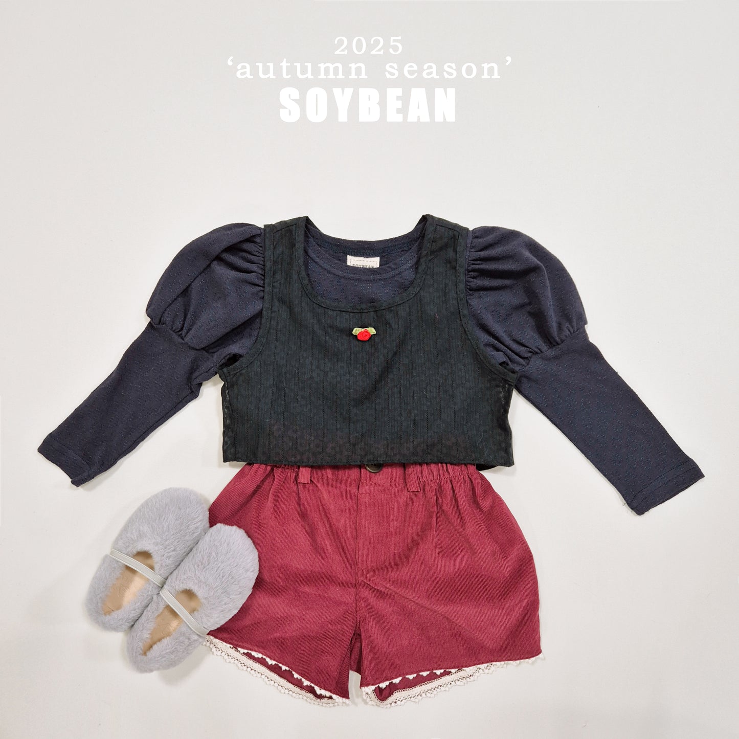 (Pre-order) Soybean Kids - Flower Lace Bustier 플라워뷔스티에 (2 Colors)
