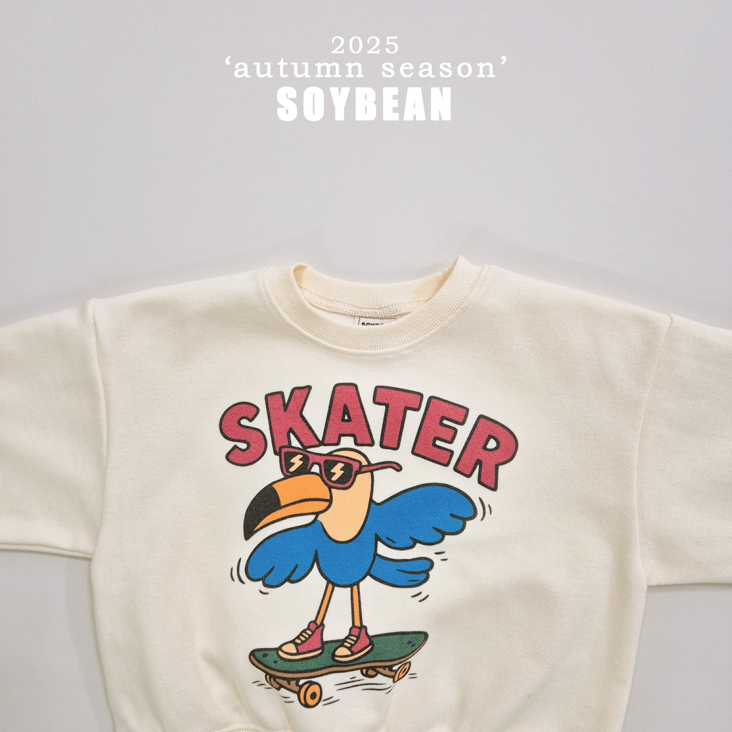 (Pre-order) Soybean Kids - Parrot Sweatshirt 앵무새맨투맨 (2 Colors)