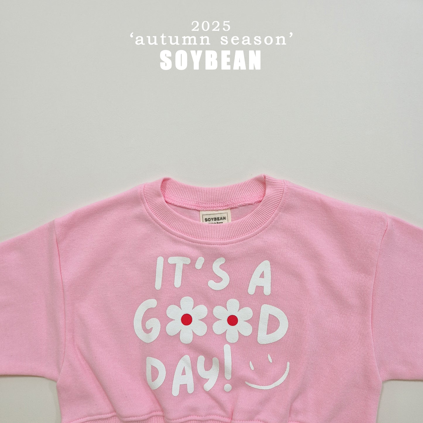 (Pre-order) Soybean Kids - It’s Good Crop Top & Bottom Set 잇츠굿크롭상하복 (3 Colors)